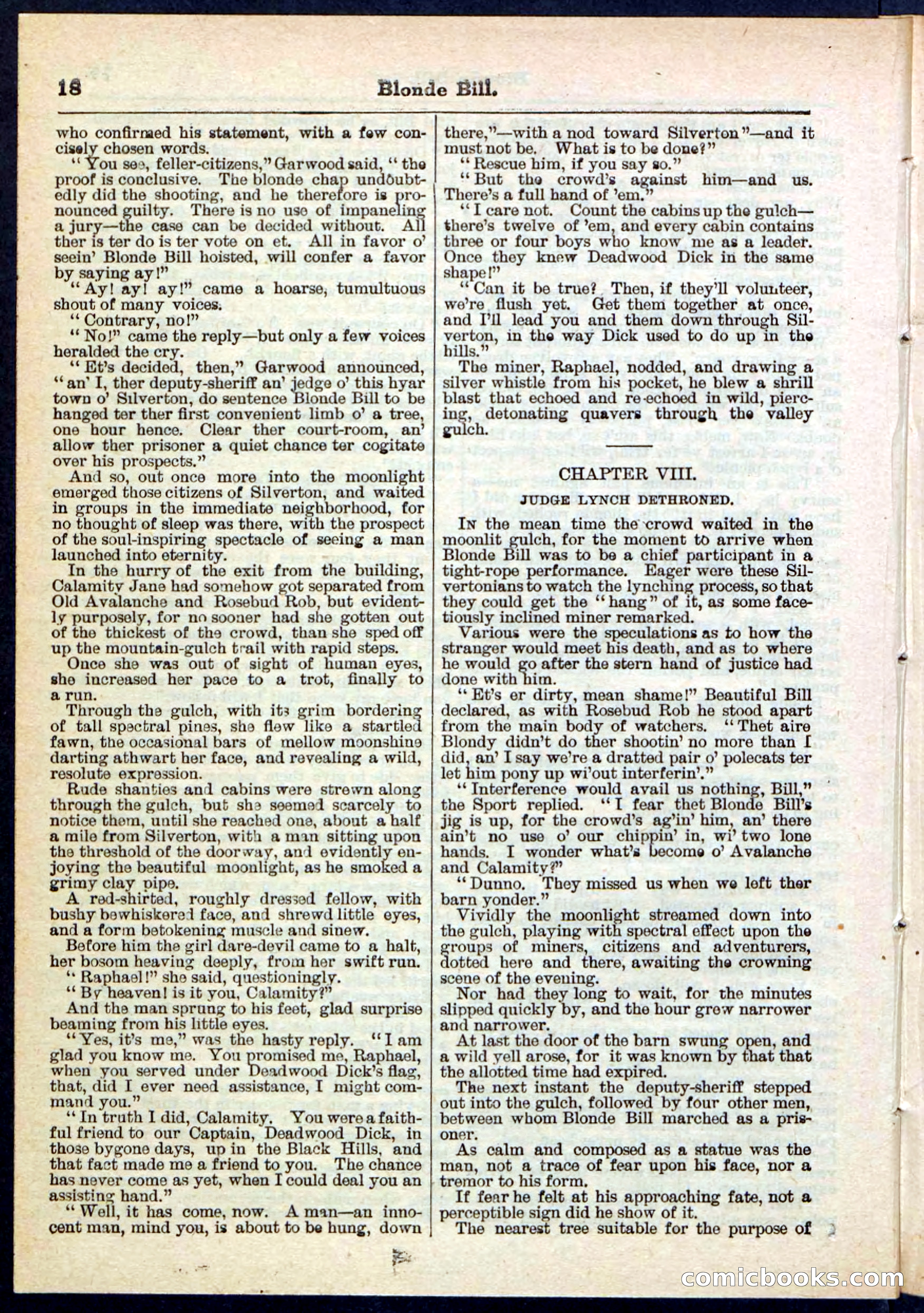 Blonde Bill, or Deadwood Dick's Home Base — page 18 of 32