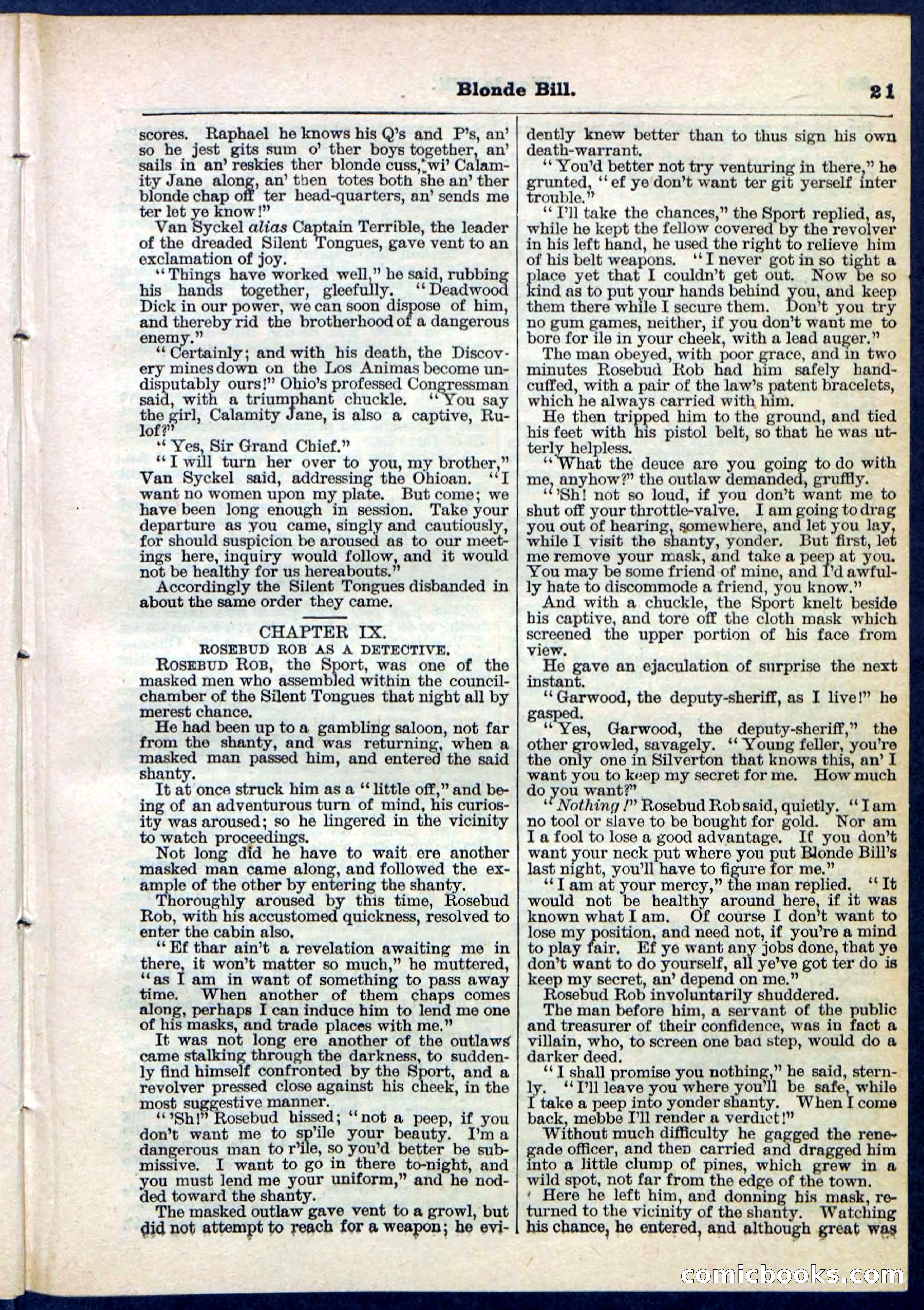 Blonde Bill, or Deadwood Dick's Home Base — page 21 of 32