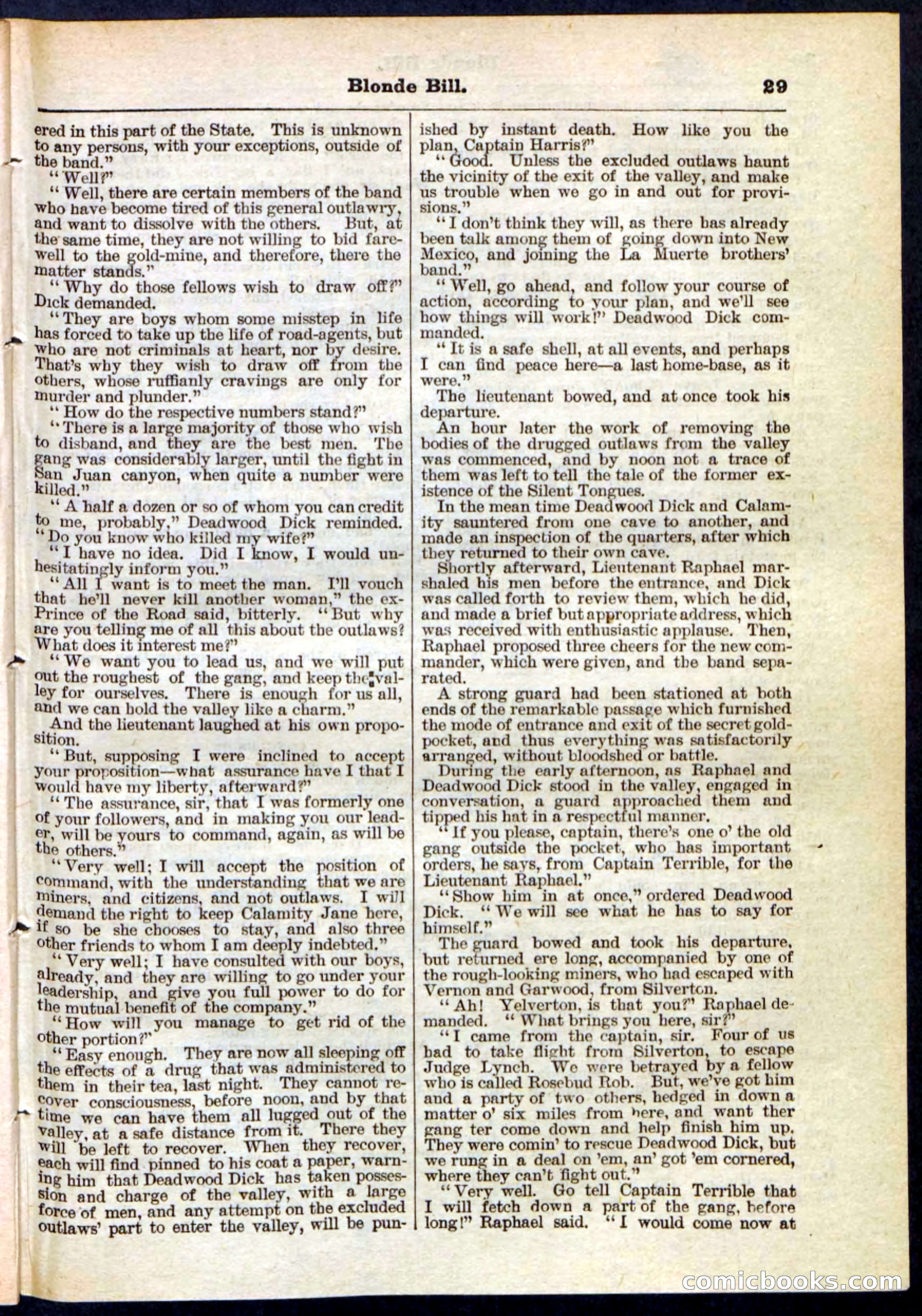 Blonde Bill, or Deadwood Dick's Home Base — page 29 of 32