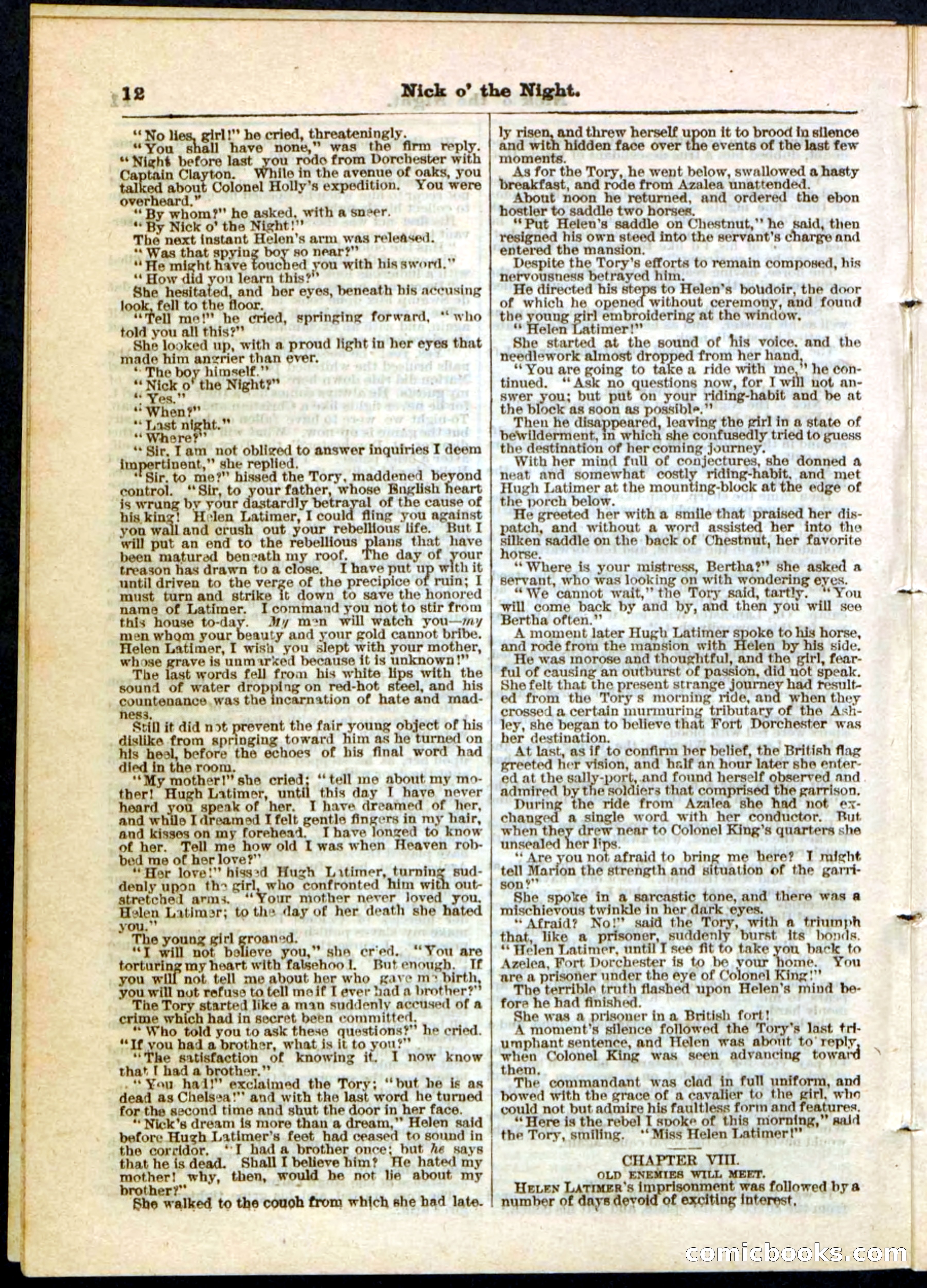 Nick o' the Night; or, The Boy Spy of '76 — page 12 of 32