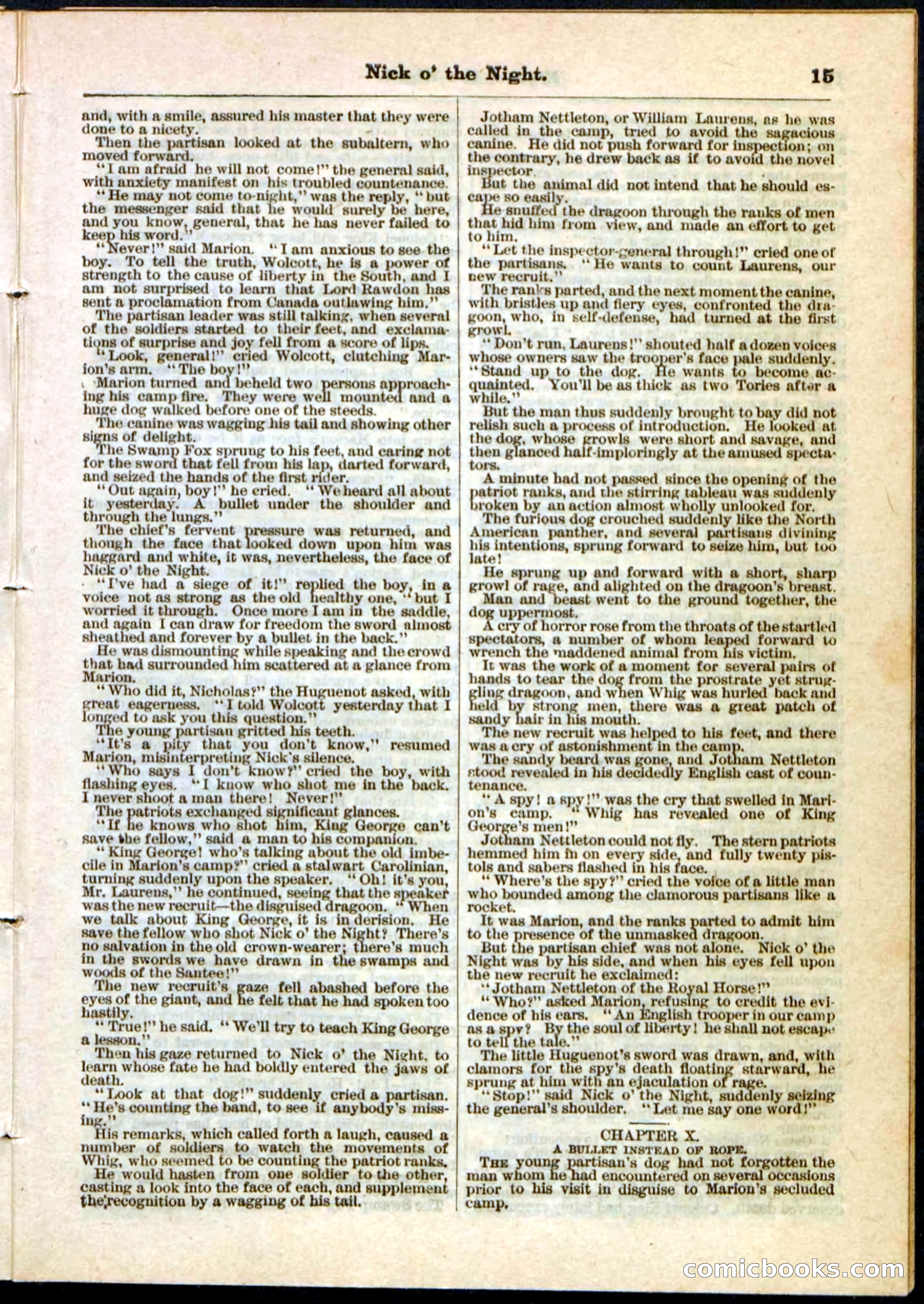 Nick o' the Night; or, The Boy Spy of '76 — page 15 of 32