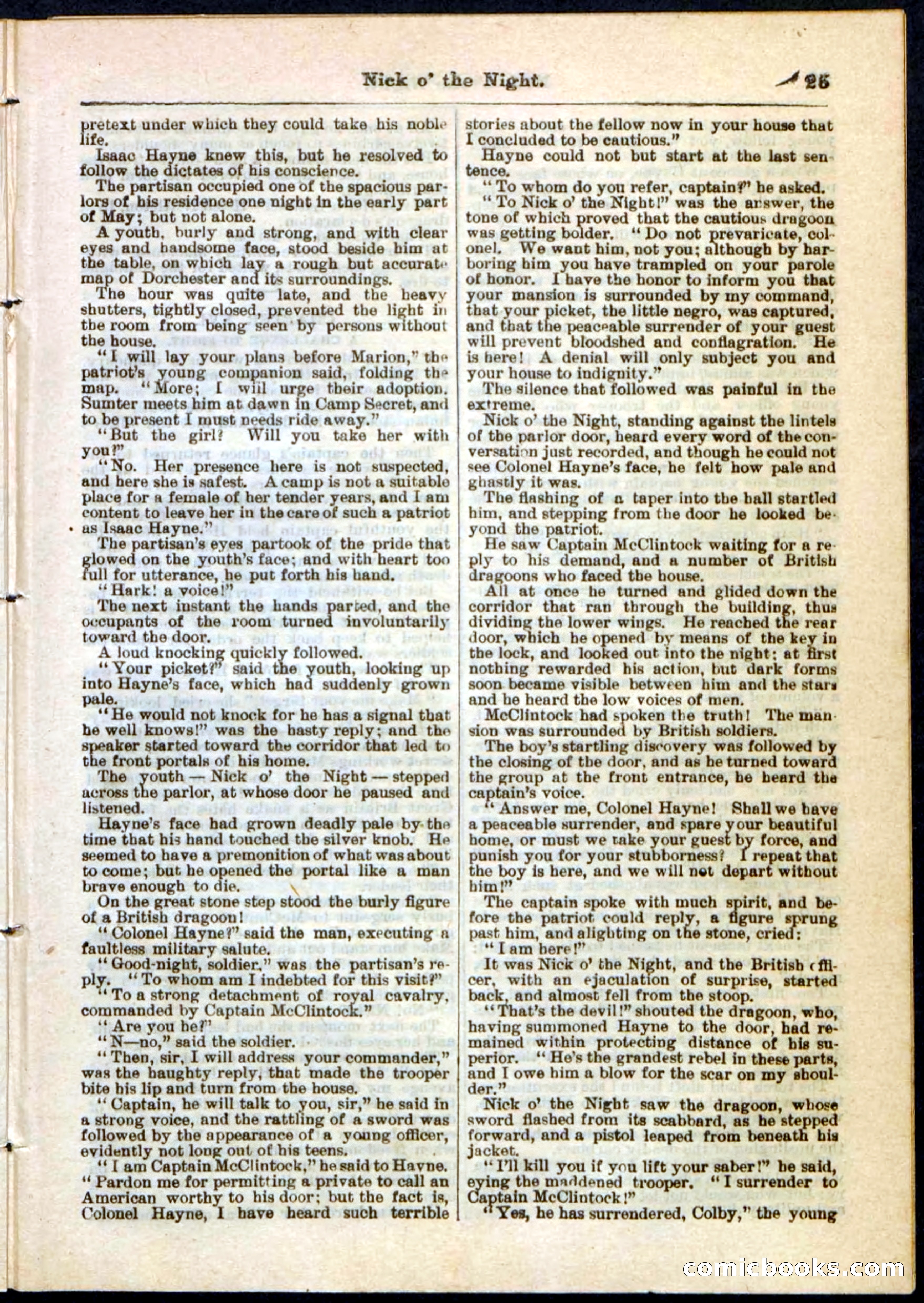 Nick o' the Night; or, The Boy Spy of '76 — page 25 of 32