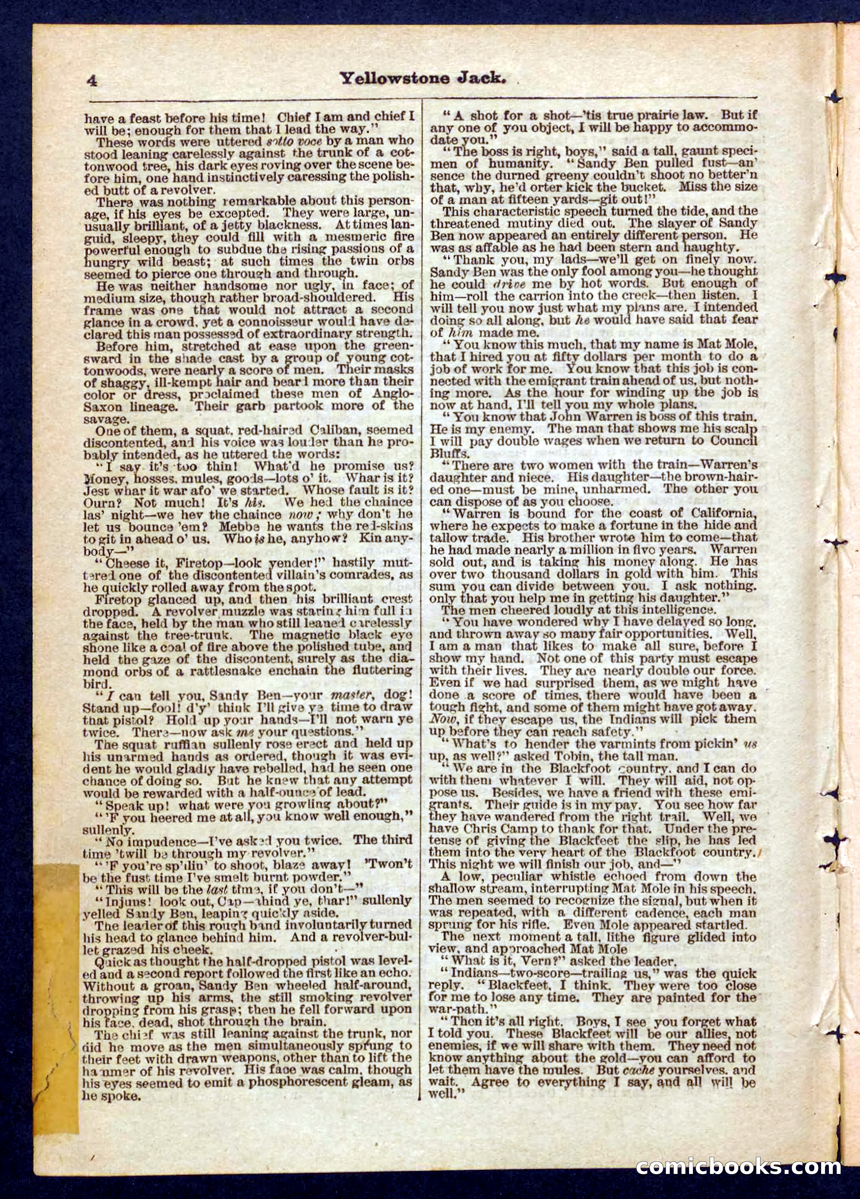 Yellowstone Jack; or, Trappers of the Enchanted Ground — page 4 of 32