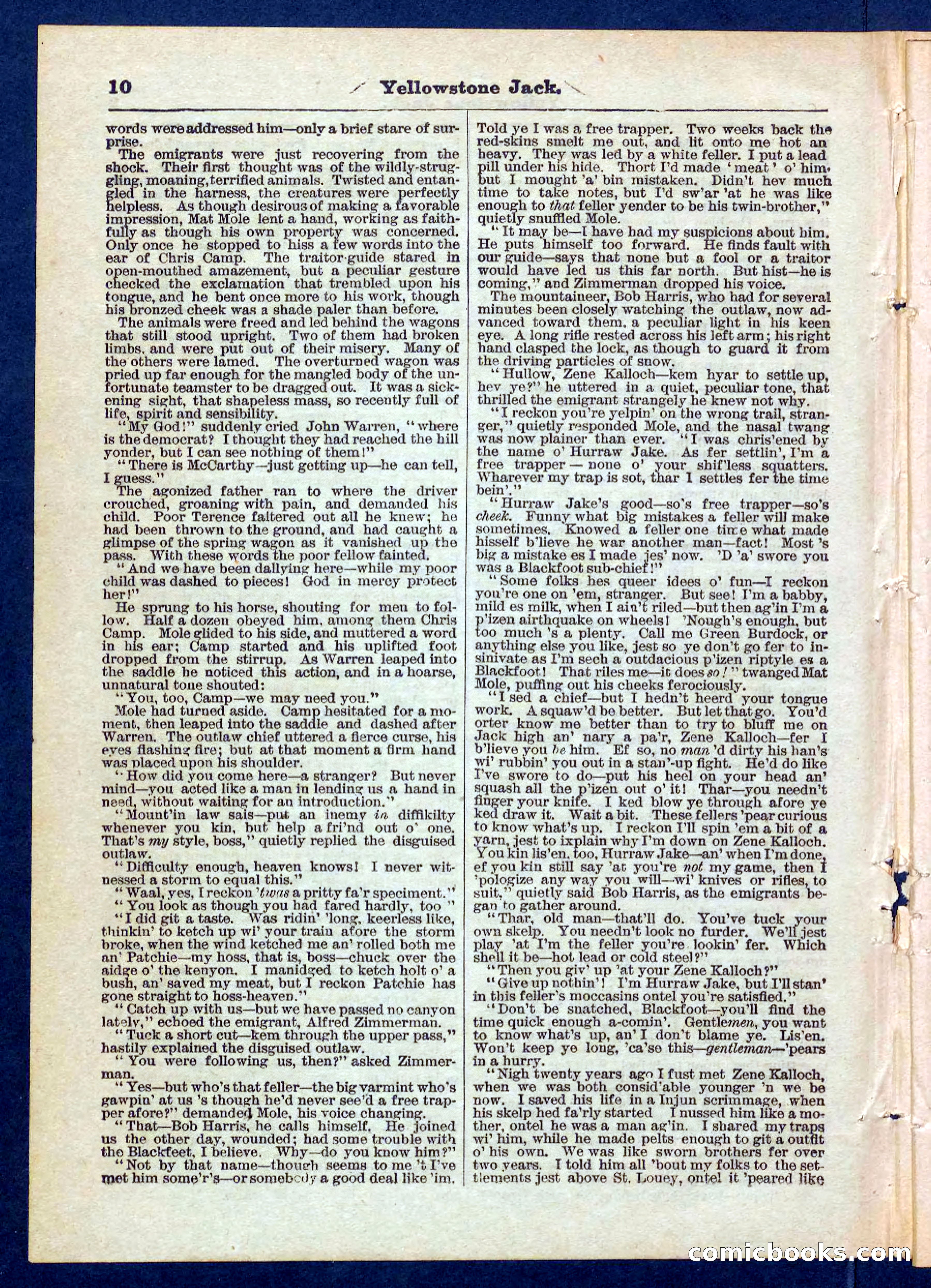 Yellowstone Jack; or, Trappers of the Enchanted Ground — page 10 of 32