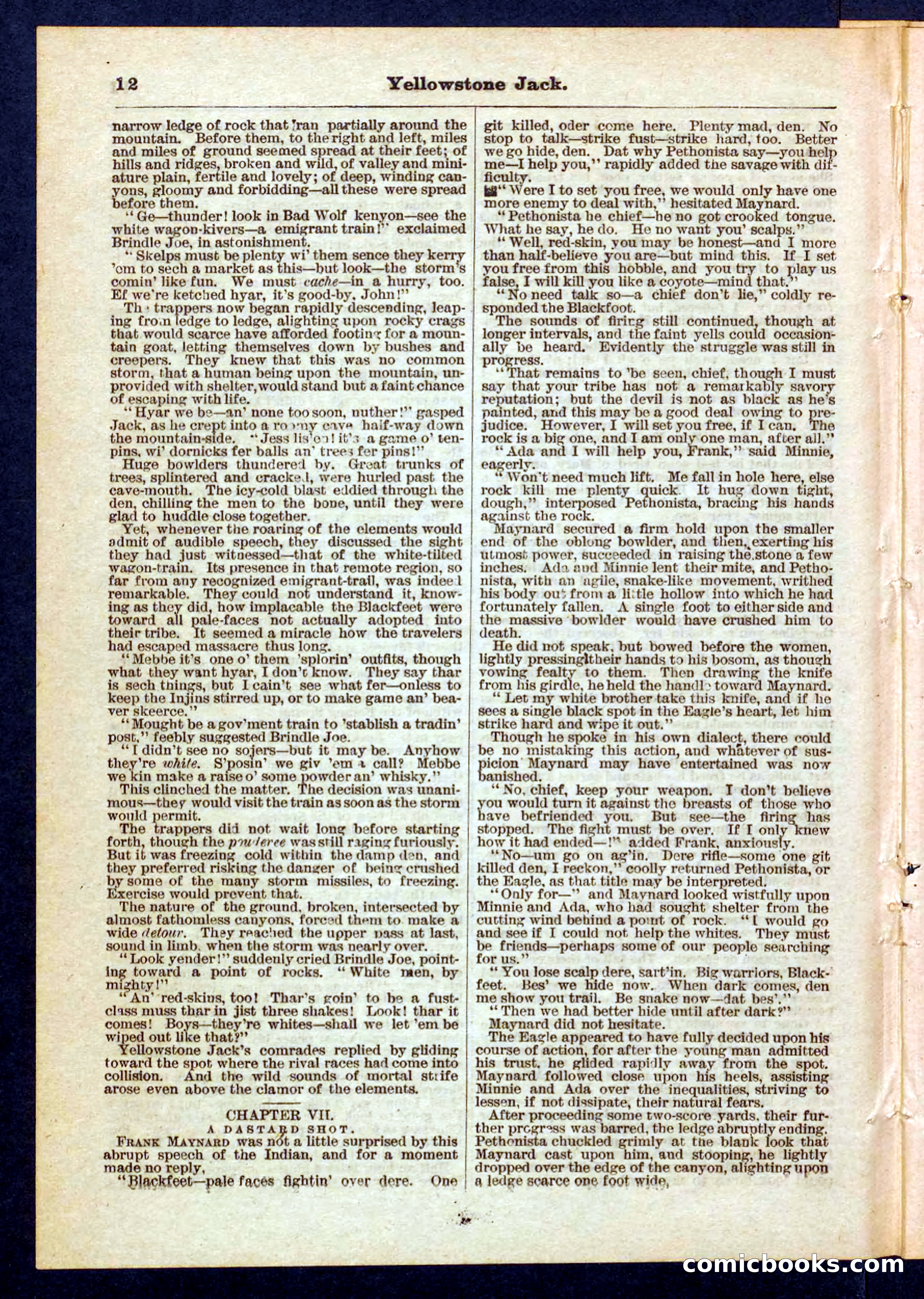 Yellowstone Jack; or, Trappers of the Enchanted Ground — page 12 of 32