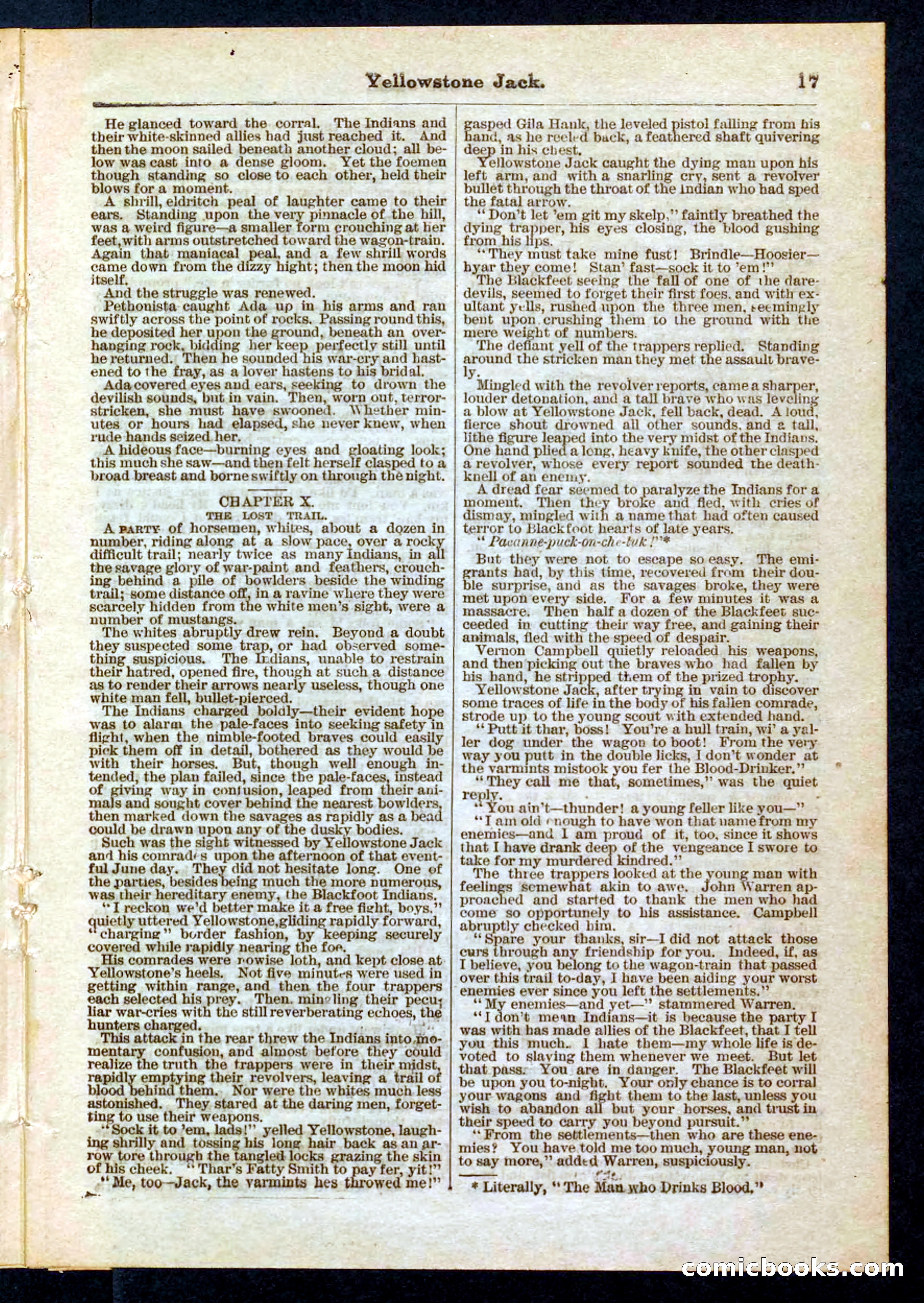 Yellowstone Jack; or, Trappers of the Enchanted Ground — page 17 of 32
