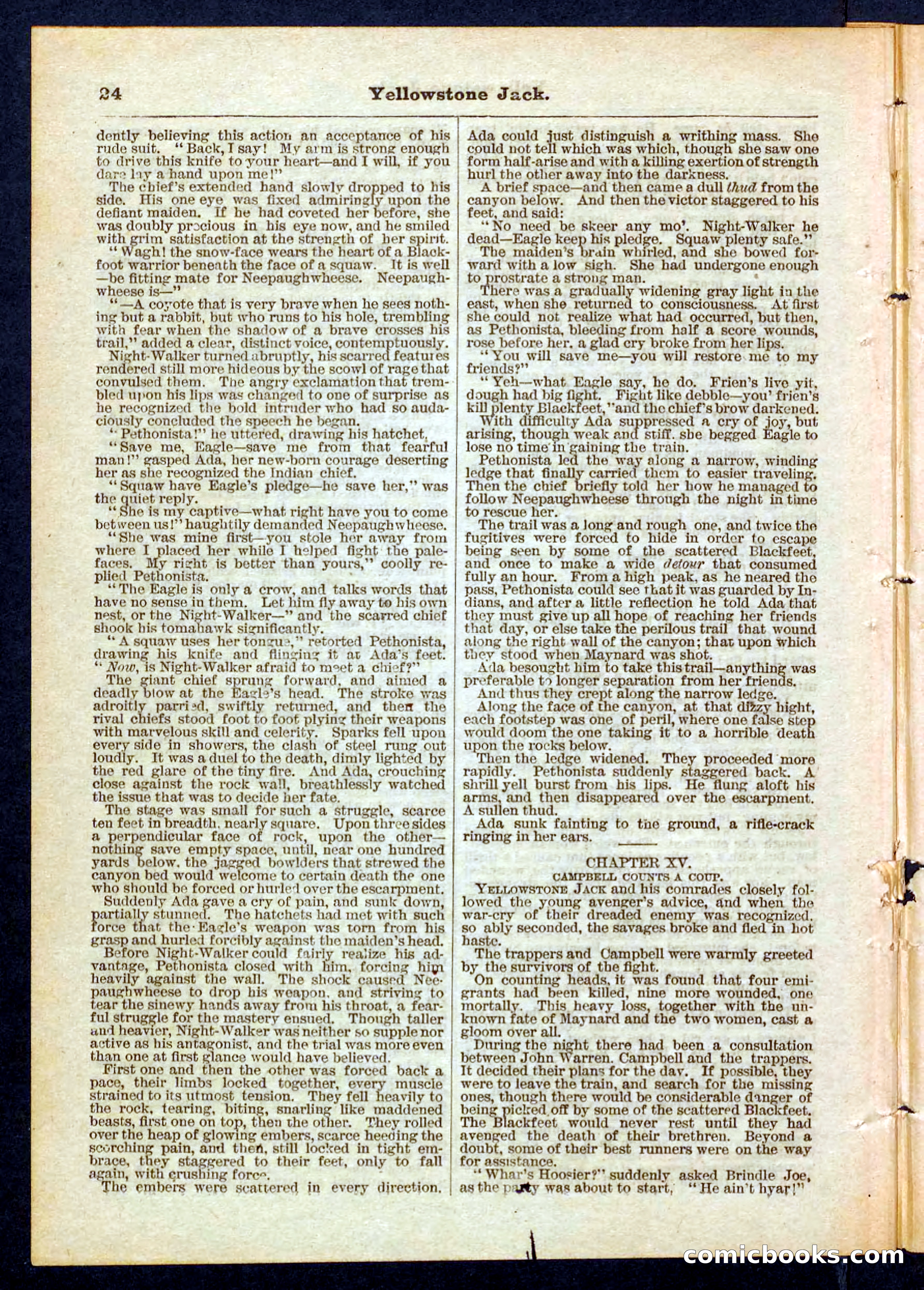 Yellowstone Jack; or, Trappers of the Enchanted Ground — page 24 of 32