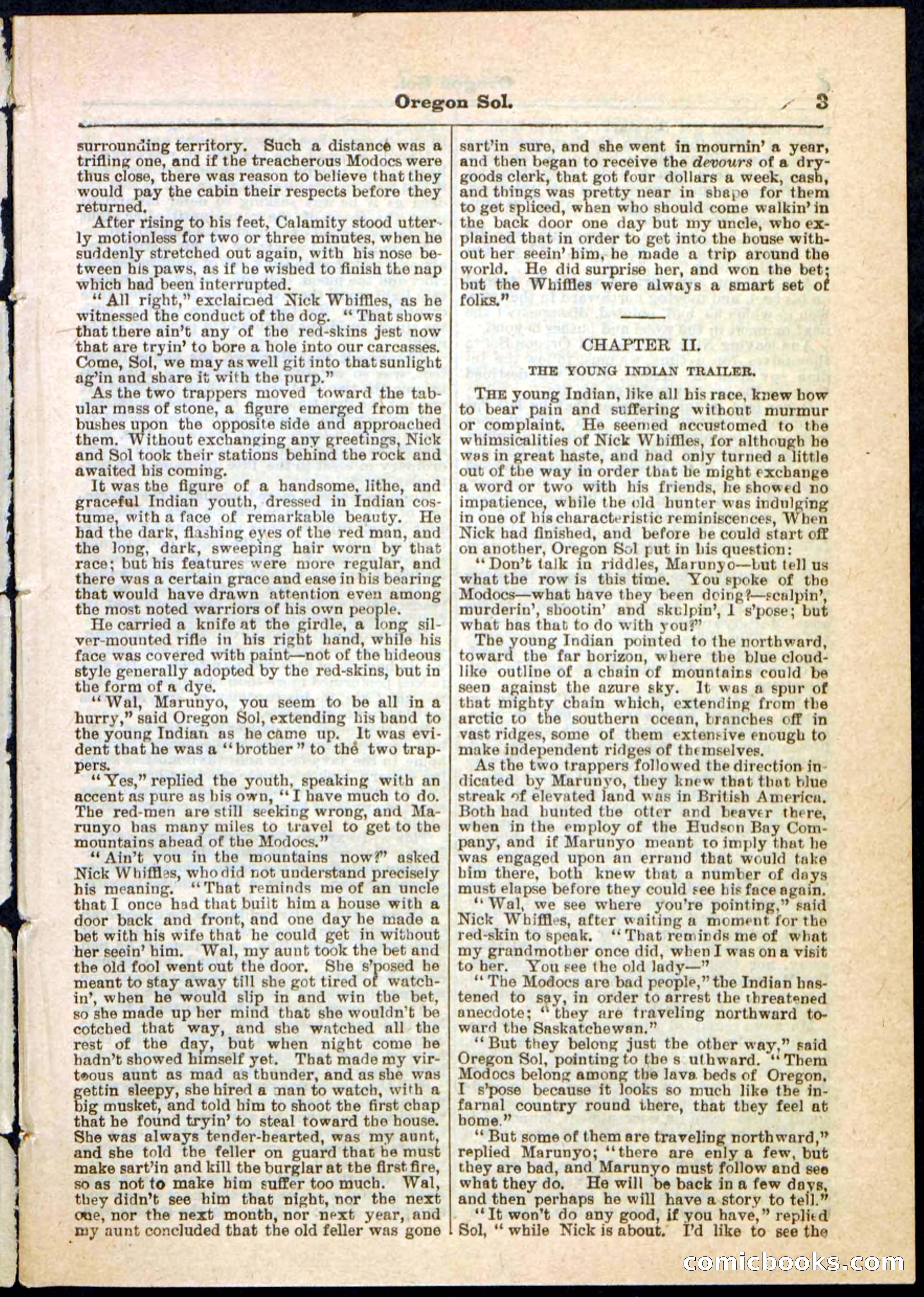 Oregon Sol; or, Nick Whiffles's Boy Spy — page 3 of 32
