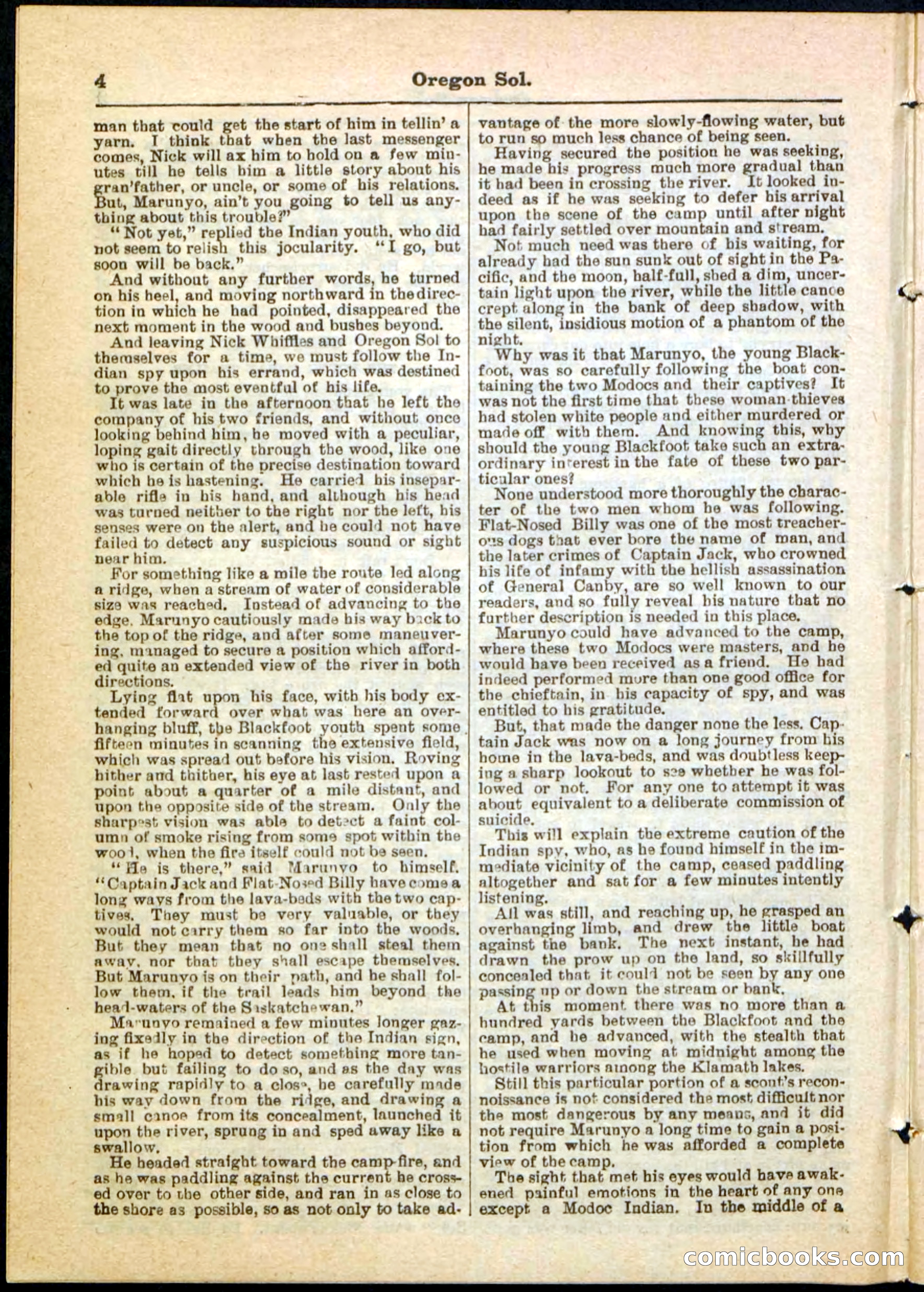 Oregon Sol; or, Nick Whiffles's Boy Spy — page 4 of 32