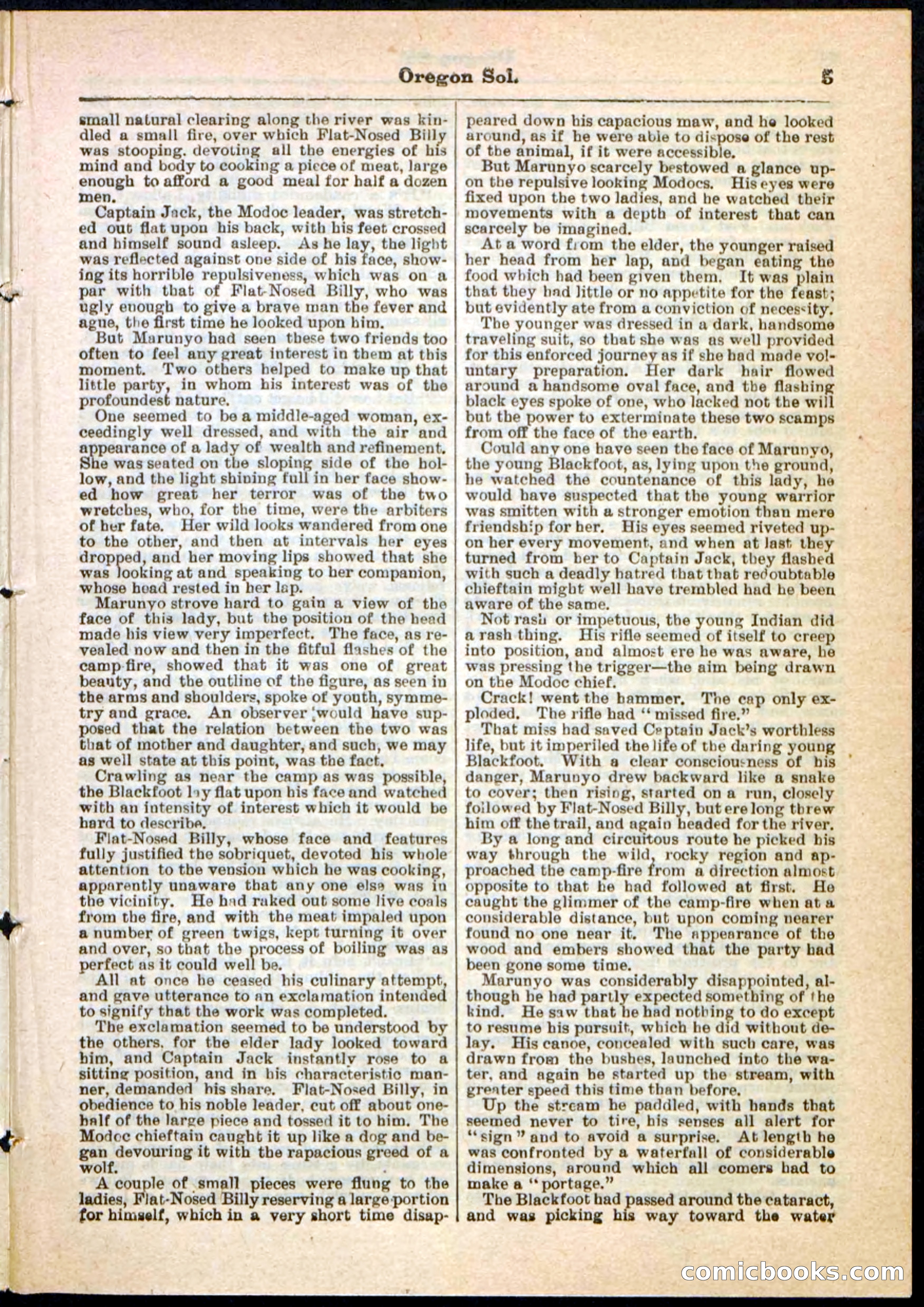 Oregon Sol; or, Nick Whiffles's Boy Spy — page 5 of 32