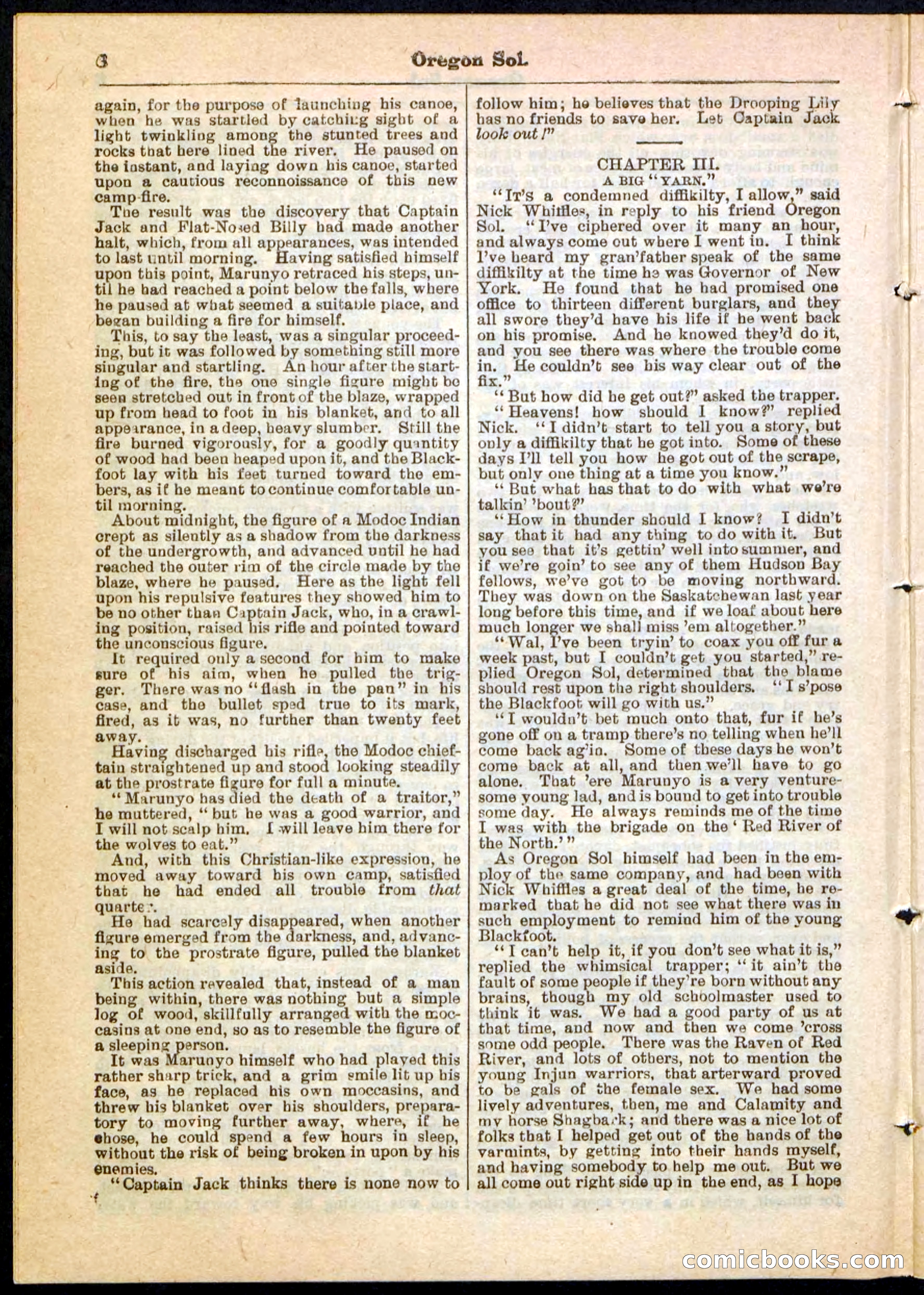 Oregon Sol; or, Nick Whiffles's Boy Spy — page 6 of 32