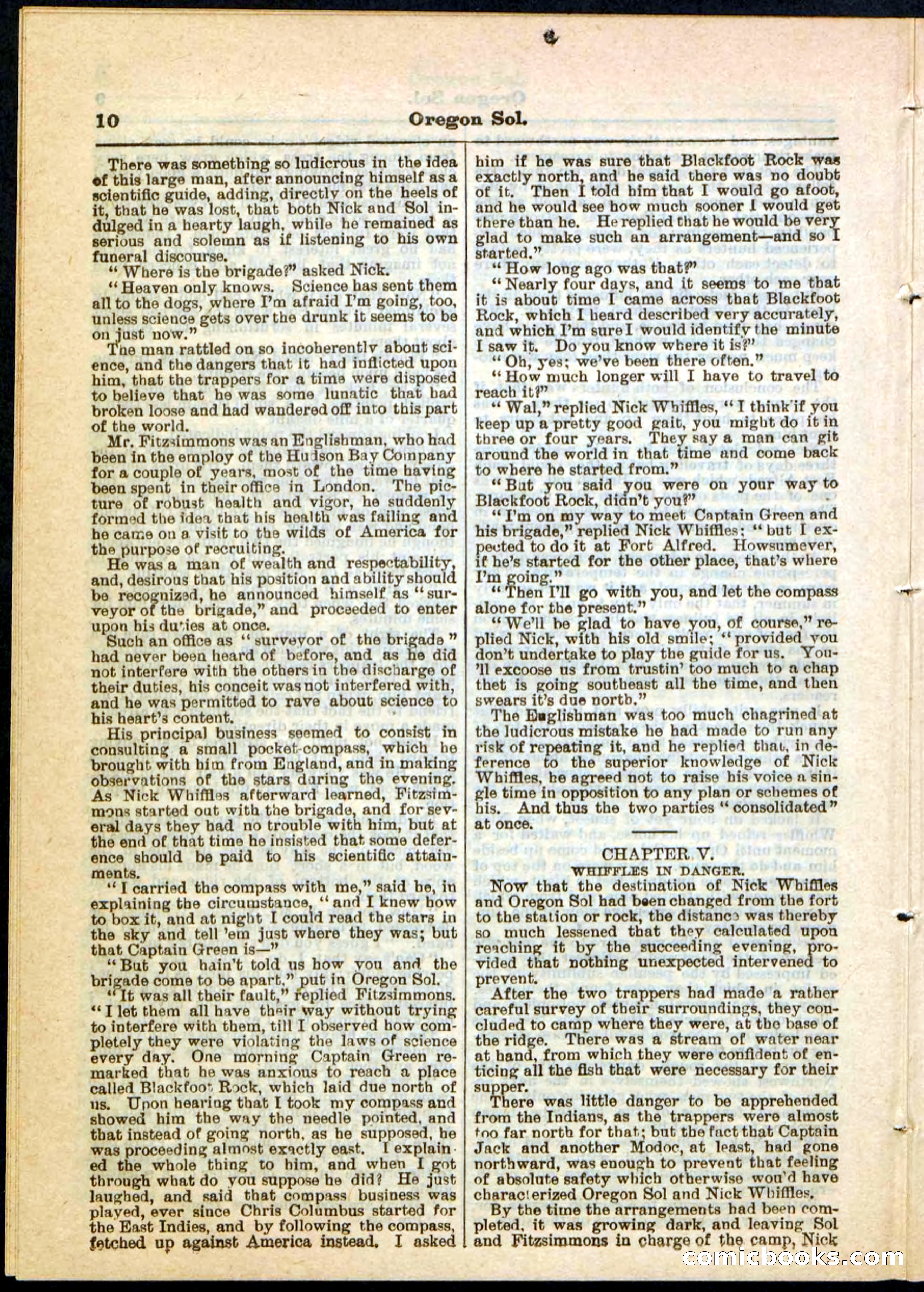 Oregon Sol; or, Nick Whiffles's Boy Spy — page 10 of 32