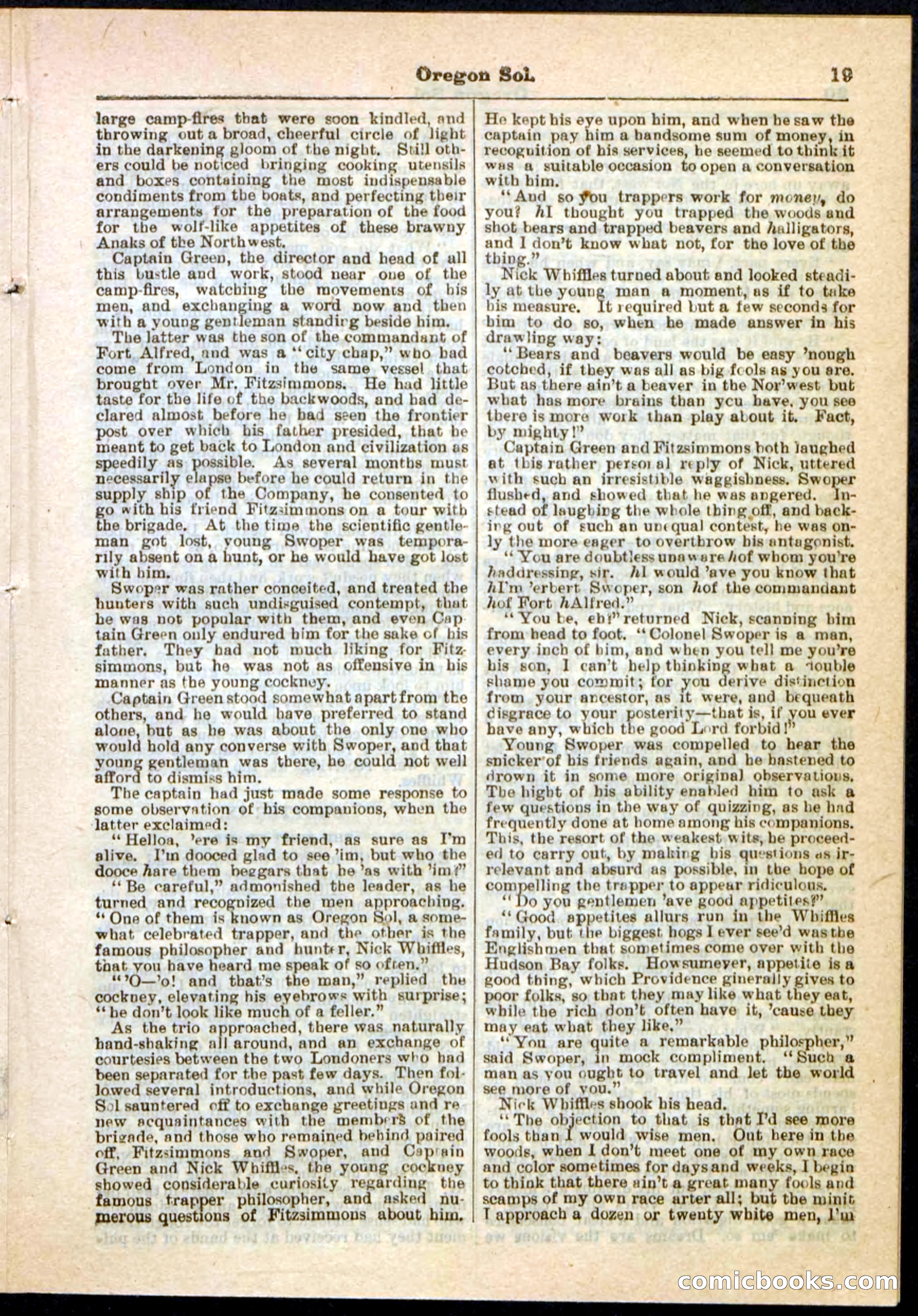 Oregon Sol; or, Nick Whiffles's Boy Spy — page 19 of 32