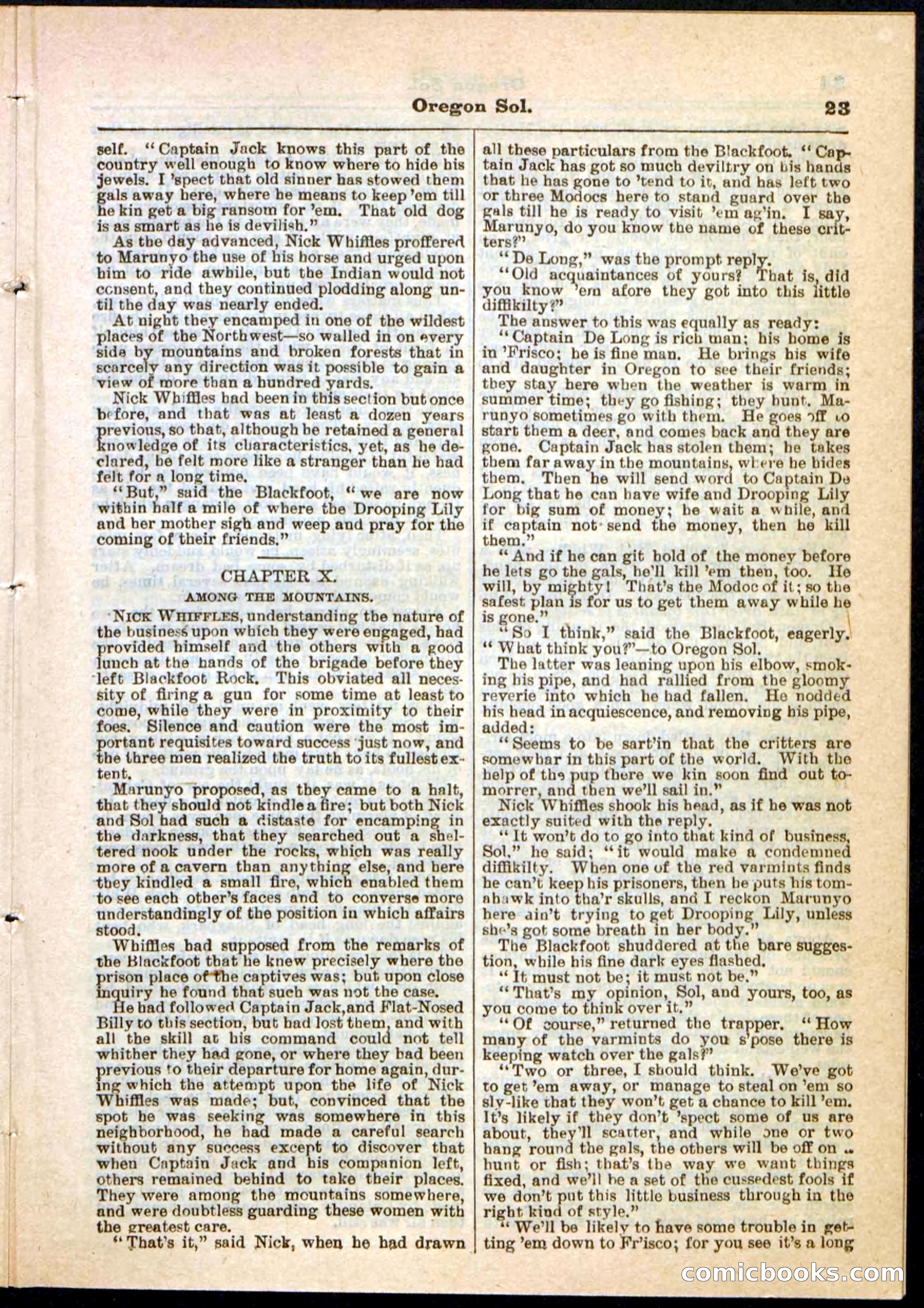 Oregon Sol; or, Nick Whiffles's Boy Spy — page 23 of 32