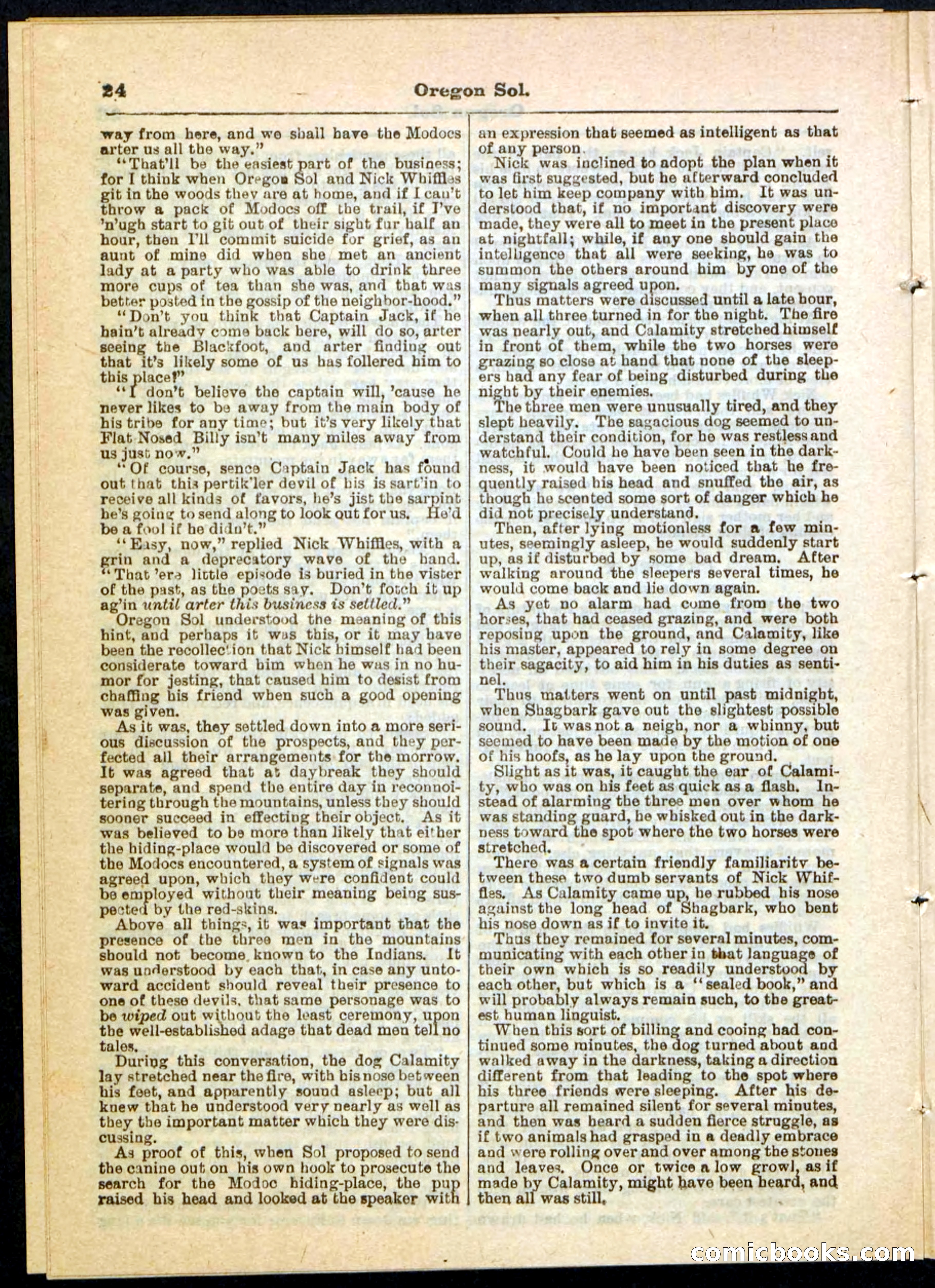Oregon Sol; or, Nick Whiffles's Boy Spy — page 24 of 32