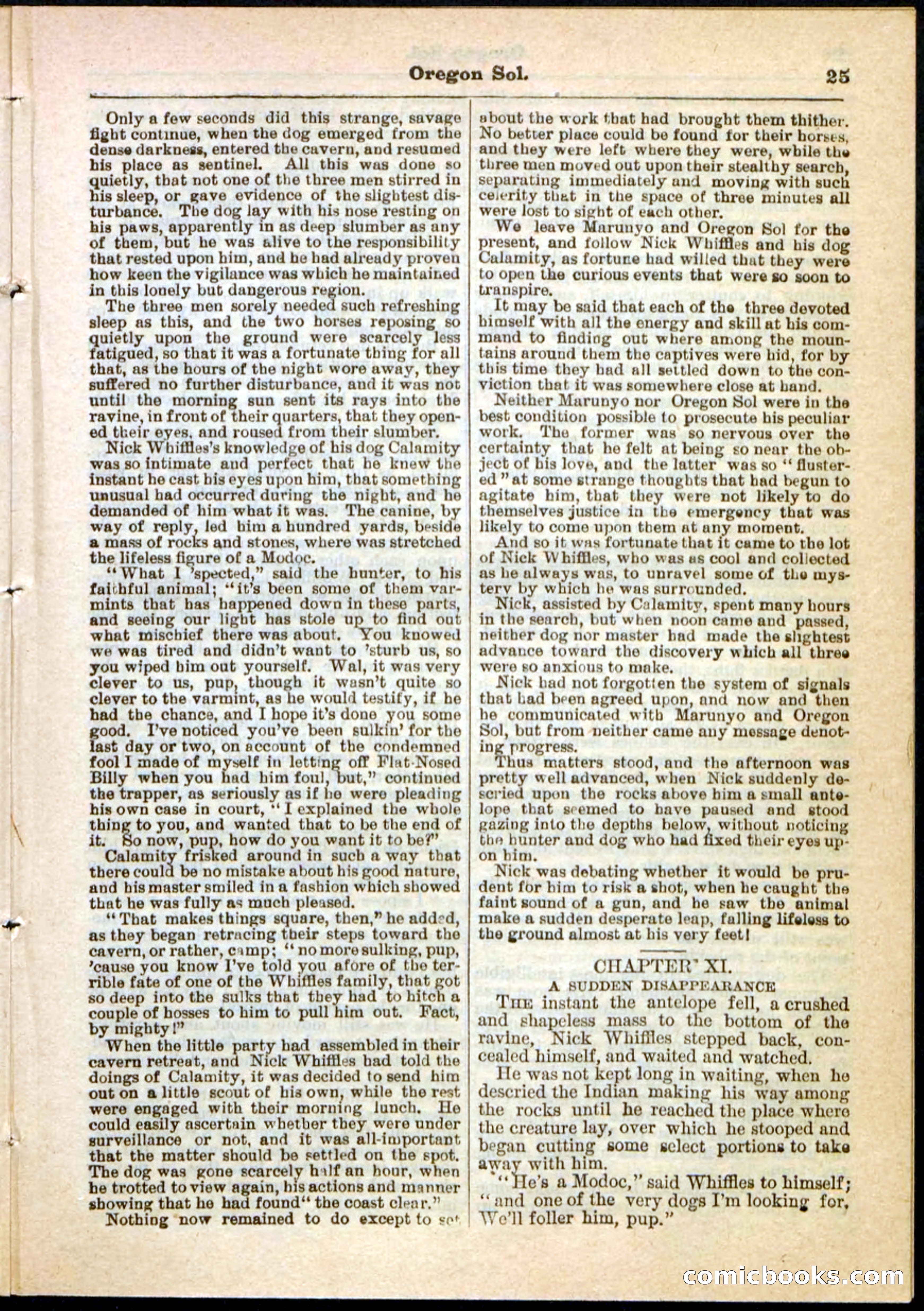 Oregon Sol; or, Nick Whiffles's Boy Spy — page 25 of 32