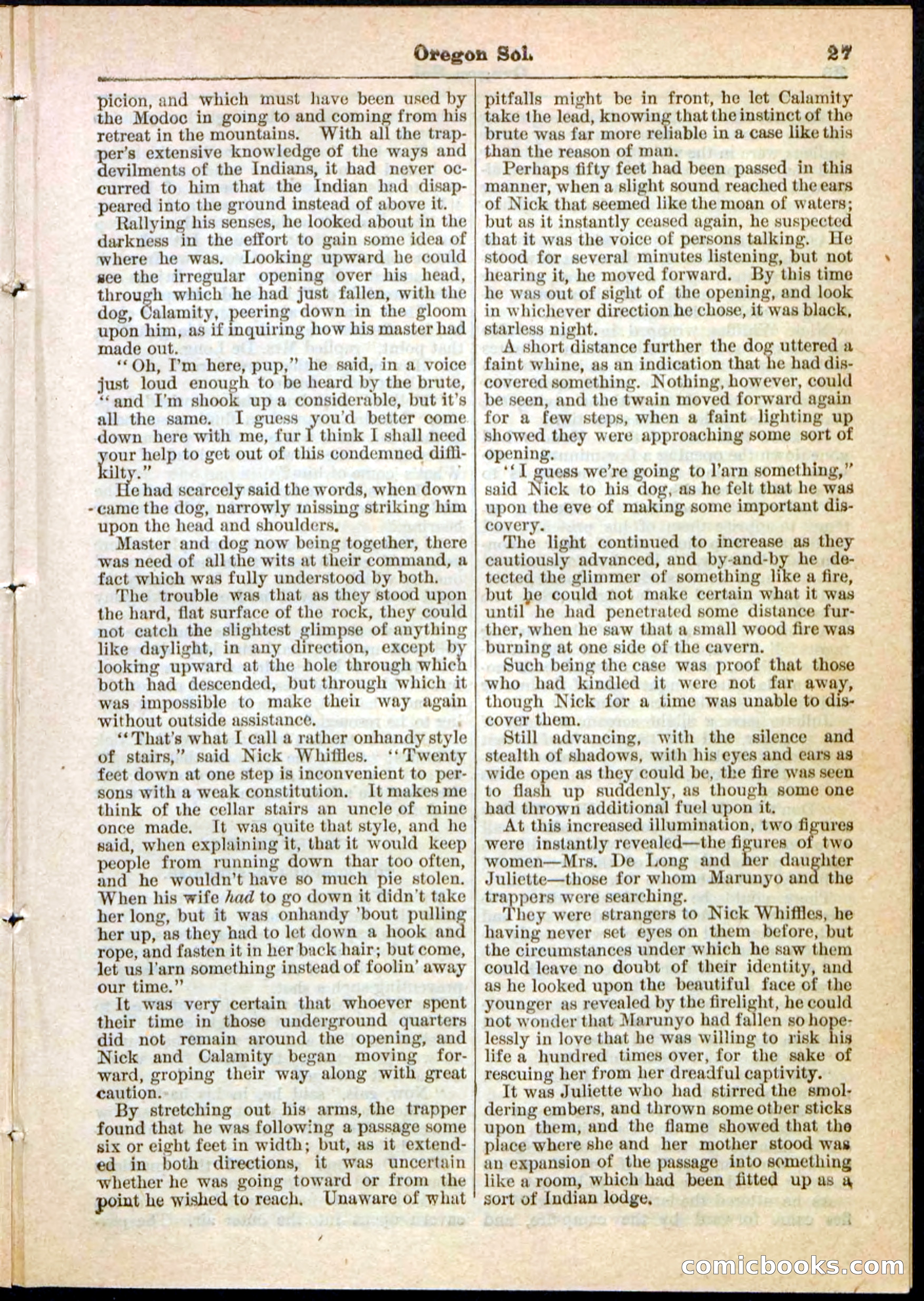 Oregon Sol; or, Nick Whiffles's Boy Spy — page 27 of 32