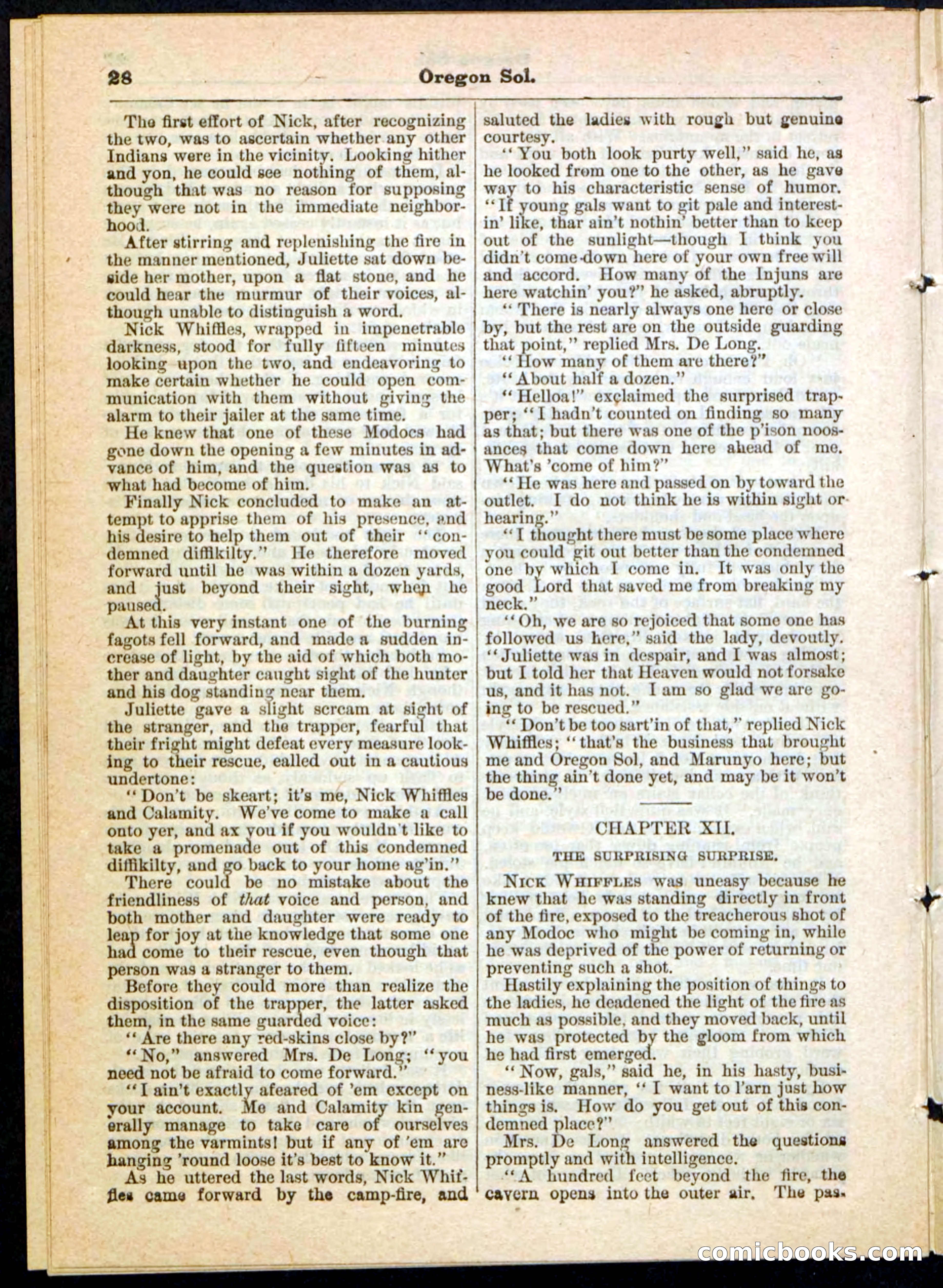 Oregon Sol; or, Nick Whiffles's Boy Spy — page 28 of 32