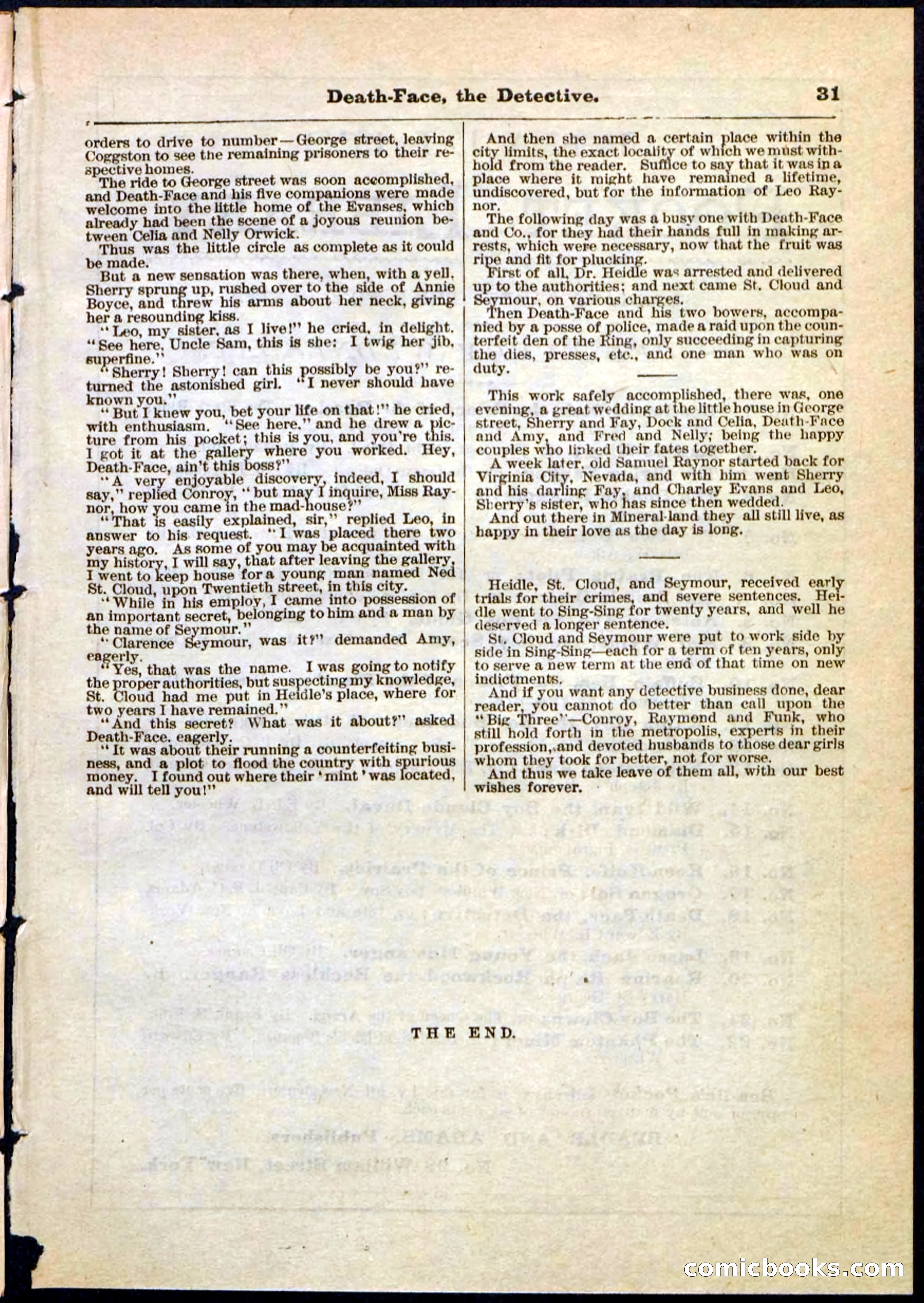 Beadle's Pocket Library, Vol. II, No. 18 — page 31 of 32