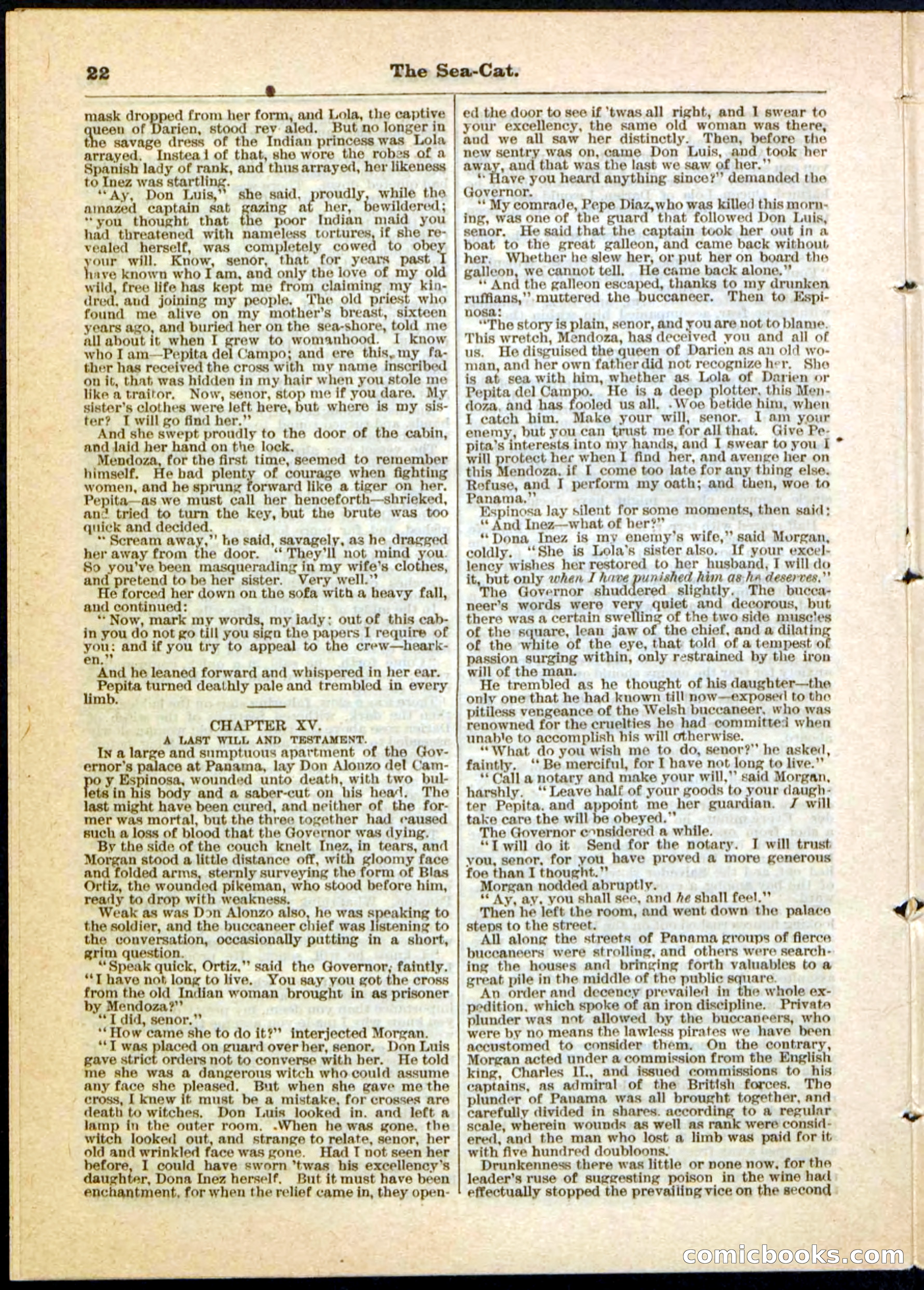 The Sea-Cat; or, The Witch of Darien — page 22 of 32