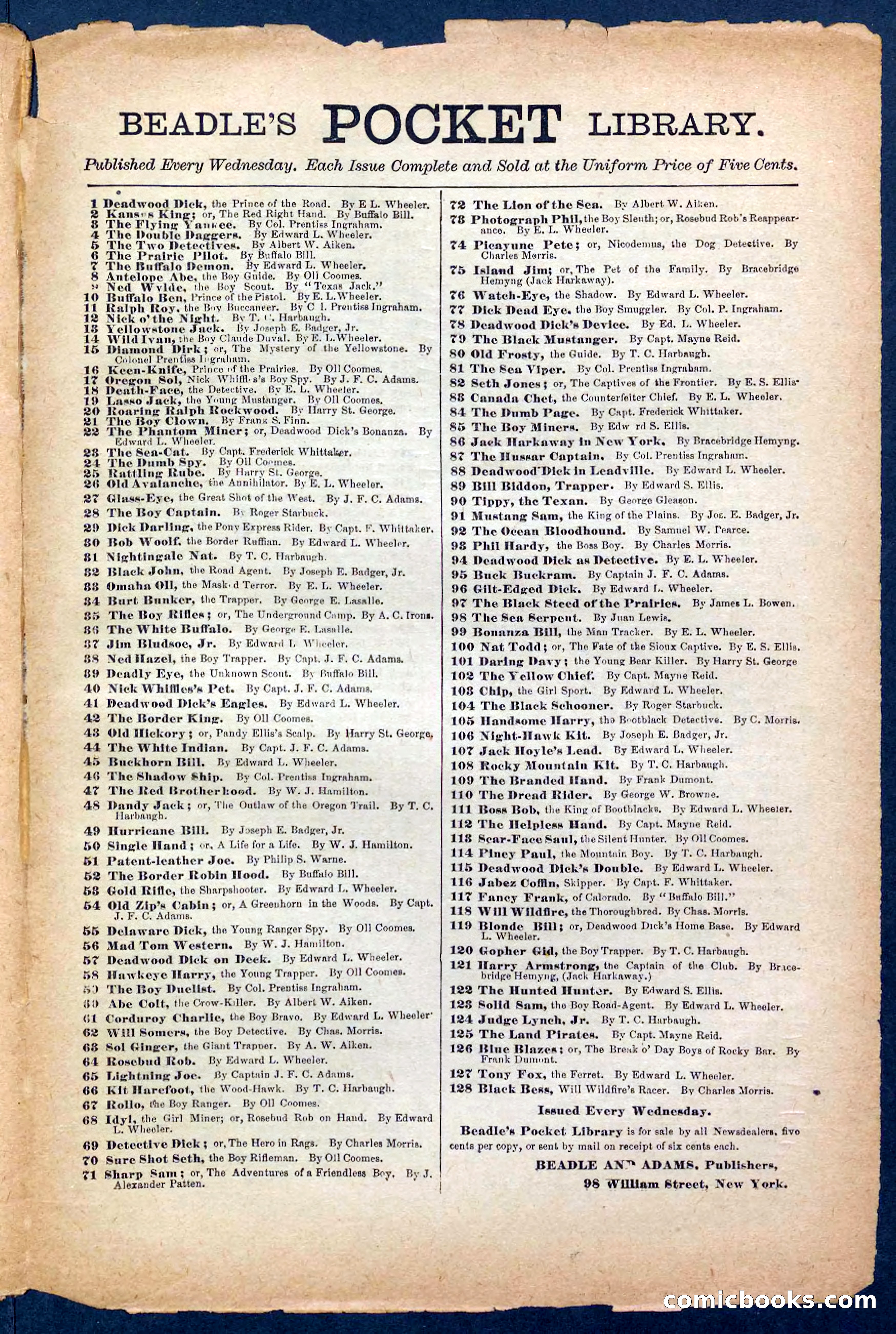 Beadle's Pocket Library No. 248 — page 31 of 32