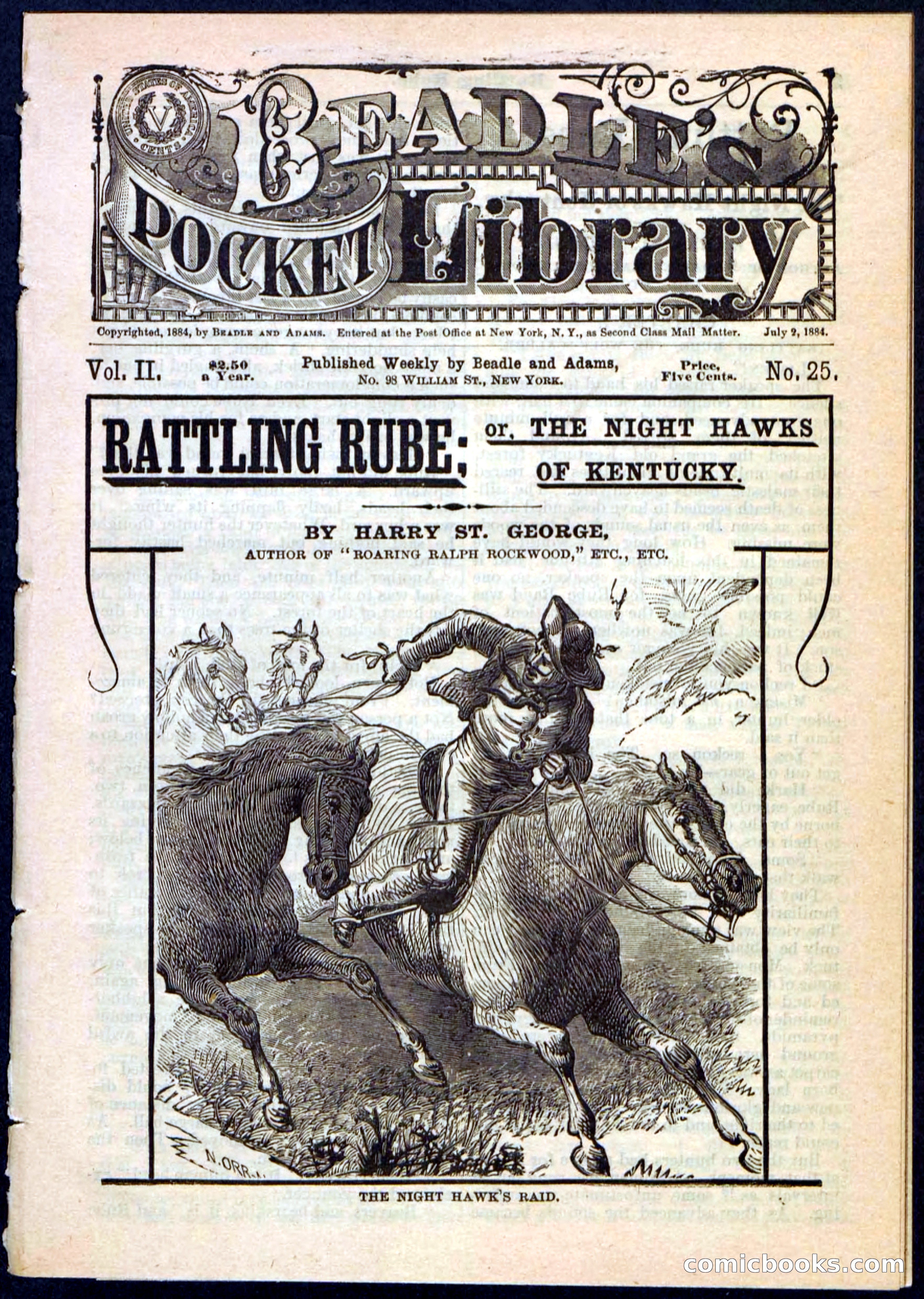 Beadle's Pocket Library, Vol. II, No. 25
