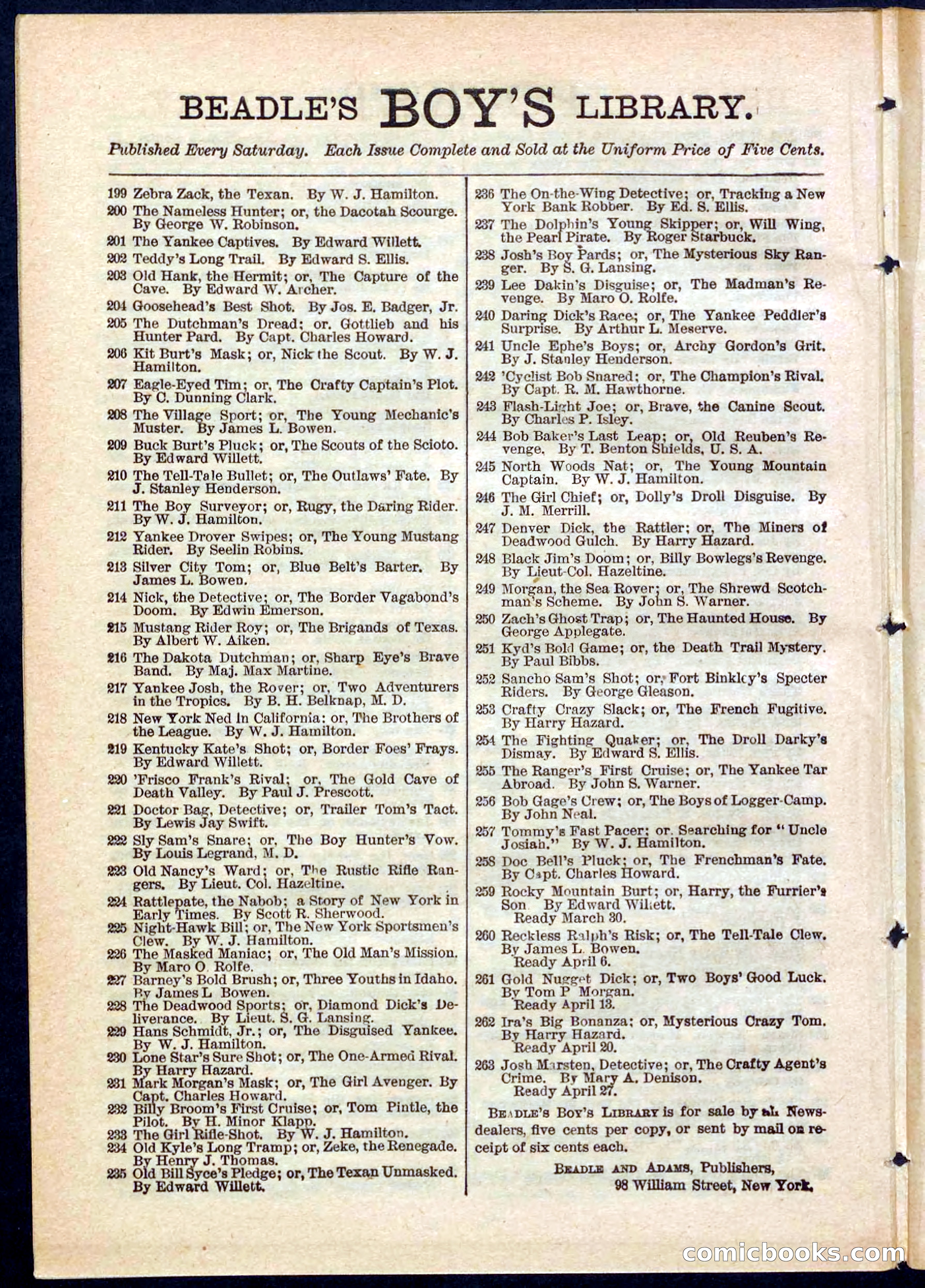 Beadle's Pocket Library No. 271 — page 44 of 48