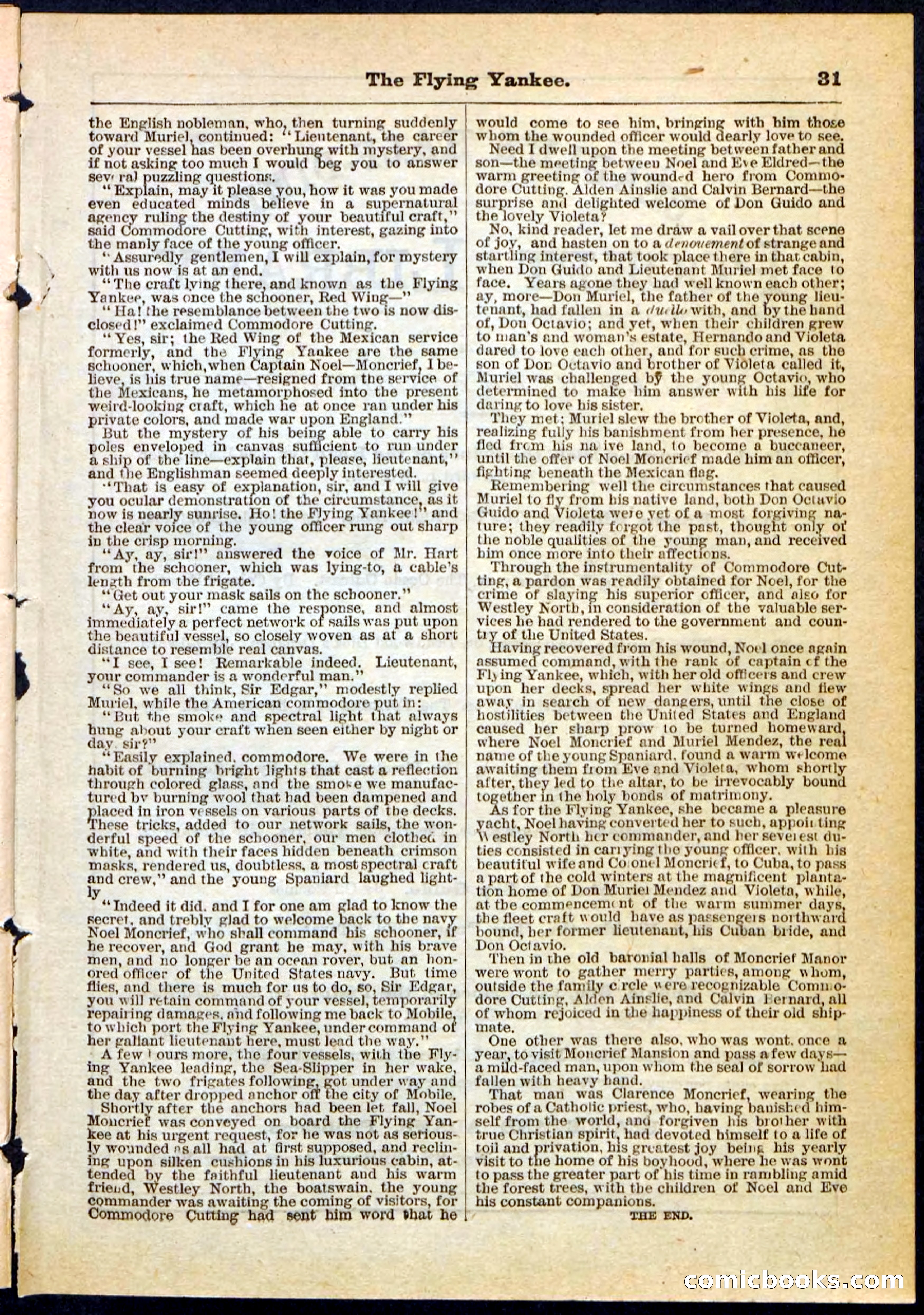 The Flying Yankee; or, The Ocean Outcast — page 31 of 32