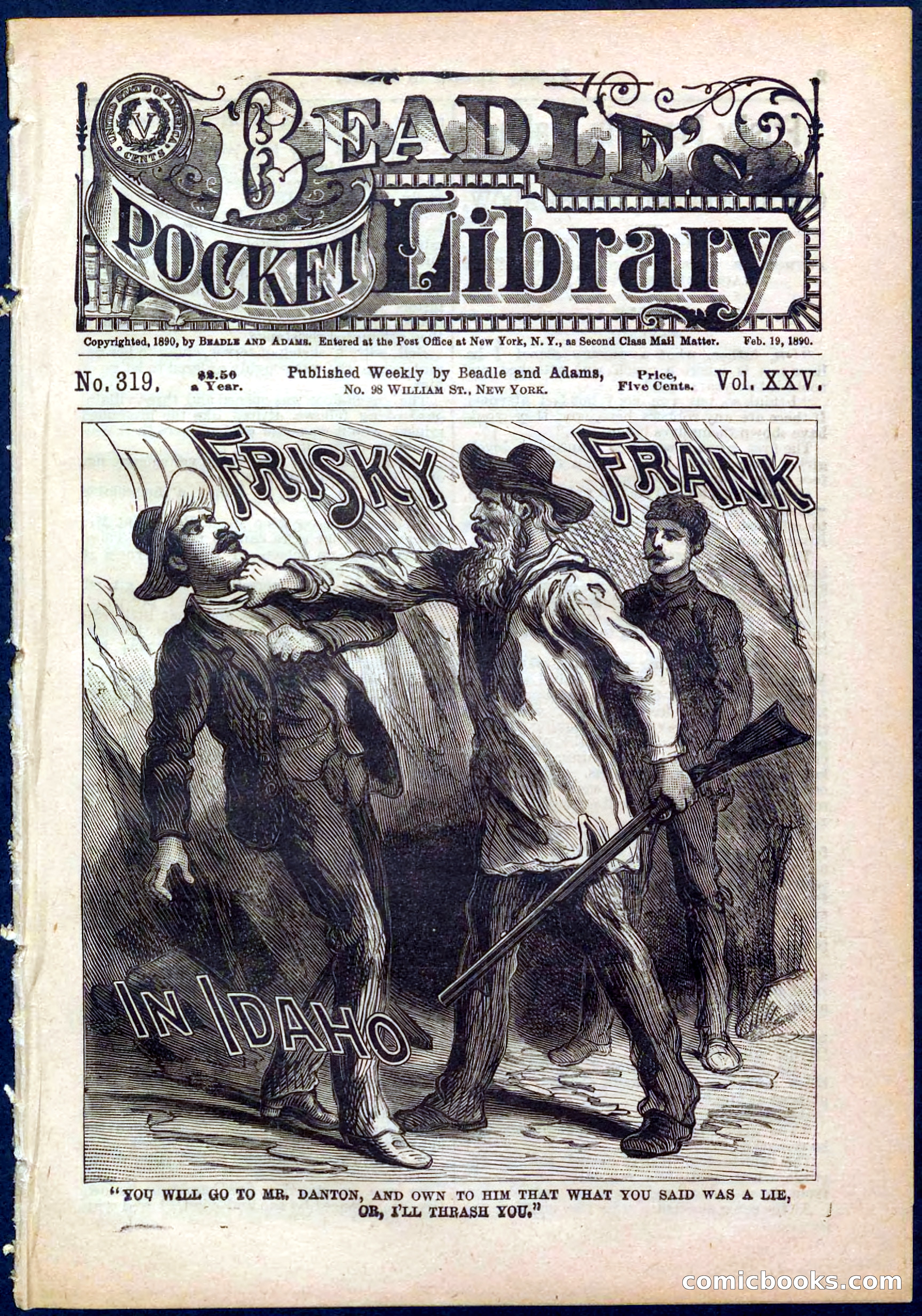 Beadle's Pocket Library No. 319