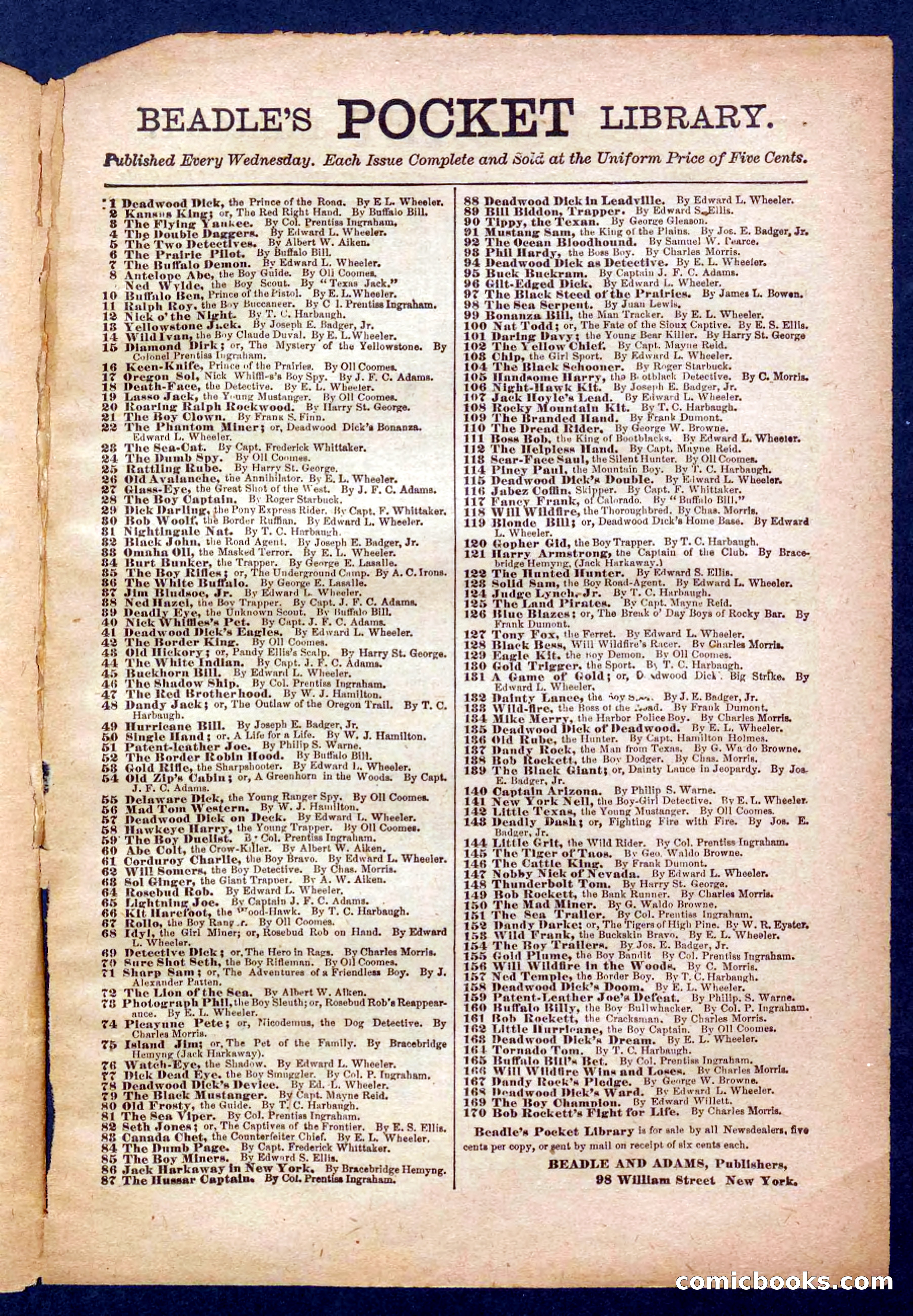 Beadle's Pocket Library No. 341 — page 31 of 32