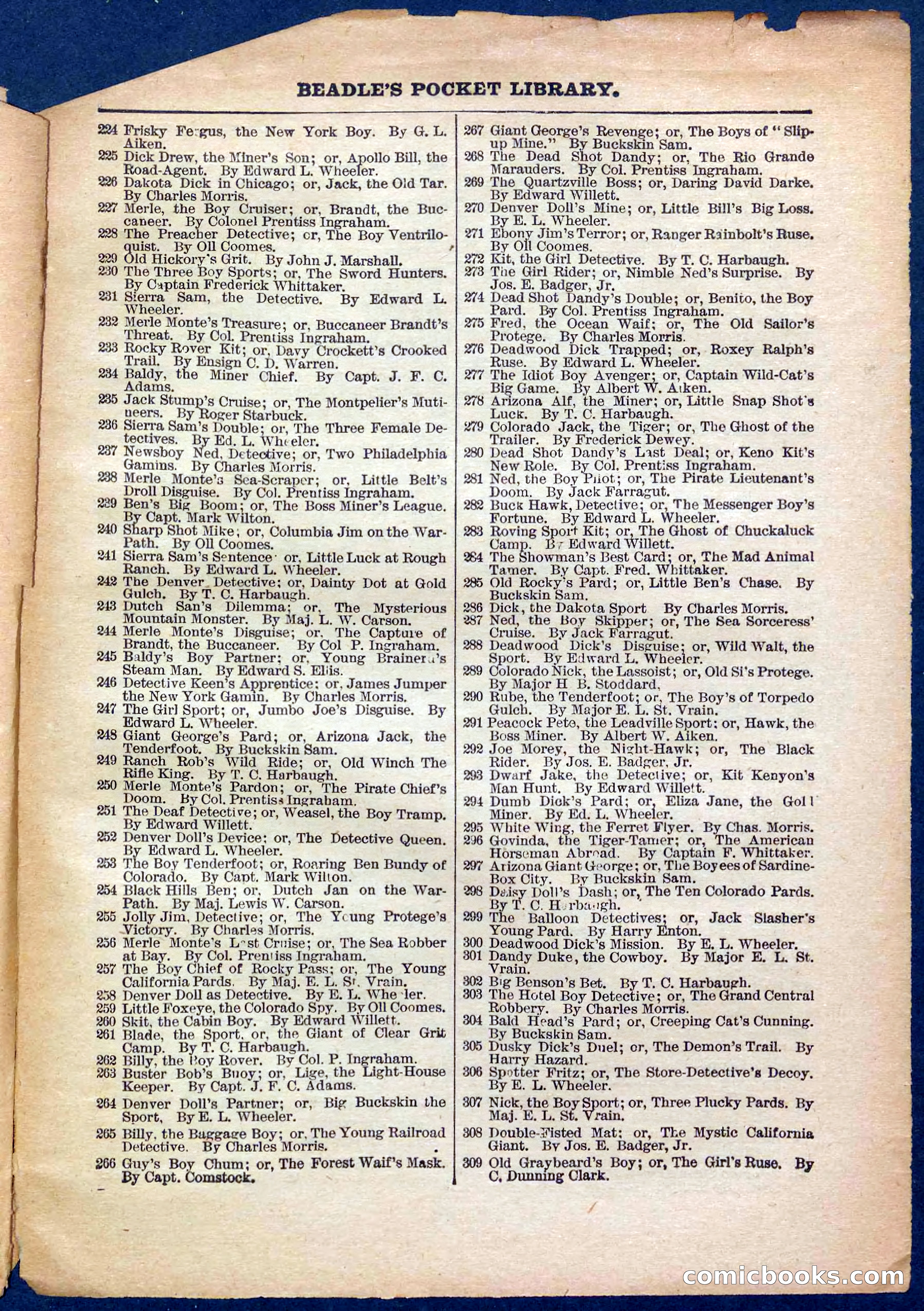 Beadle's Pocket Library No. 366 — page 31 of 32