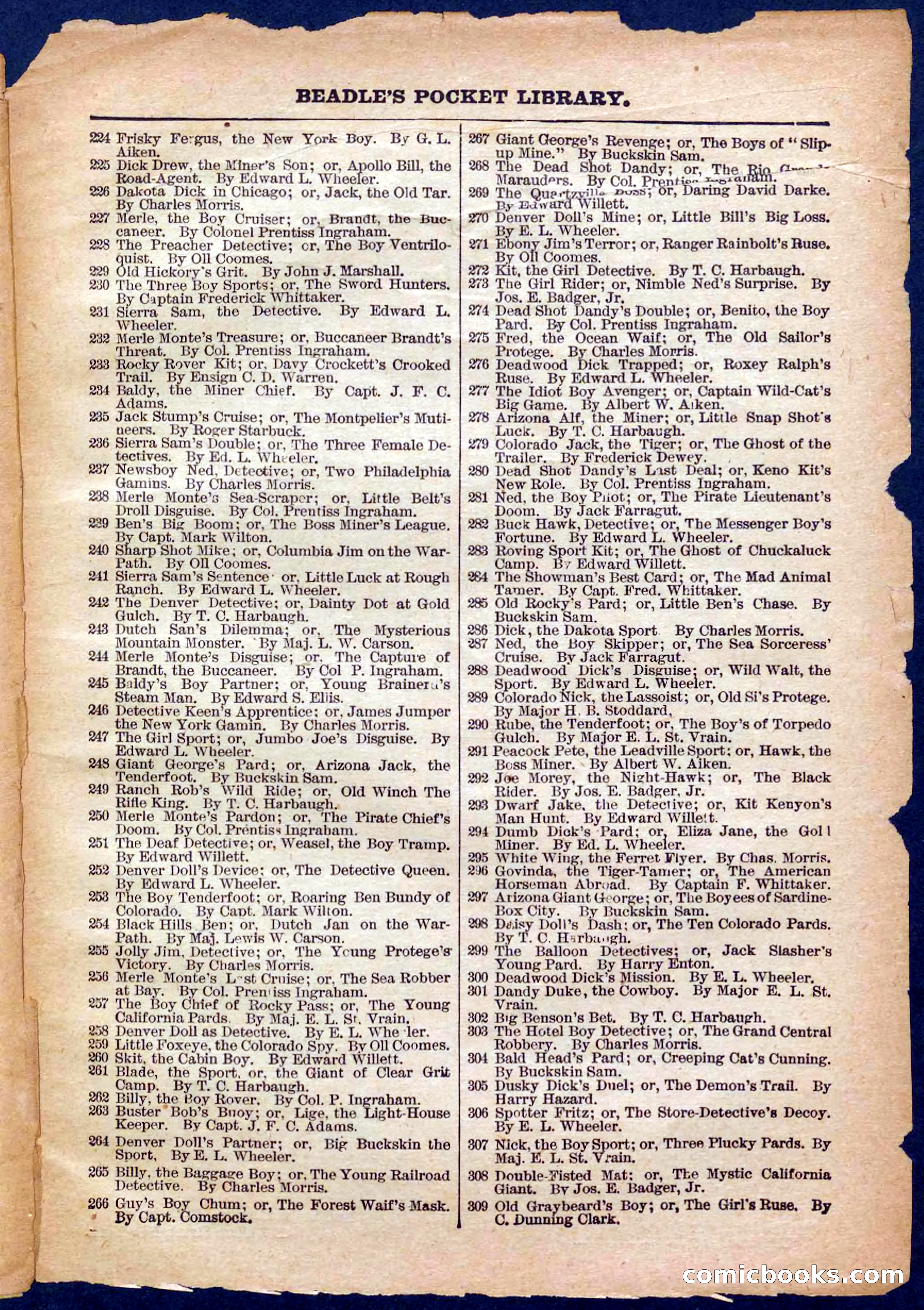 Beadle's Pocket Library No. 368 — page 31 of 32