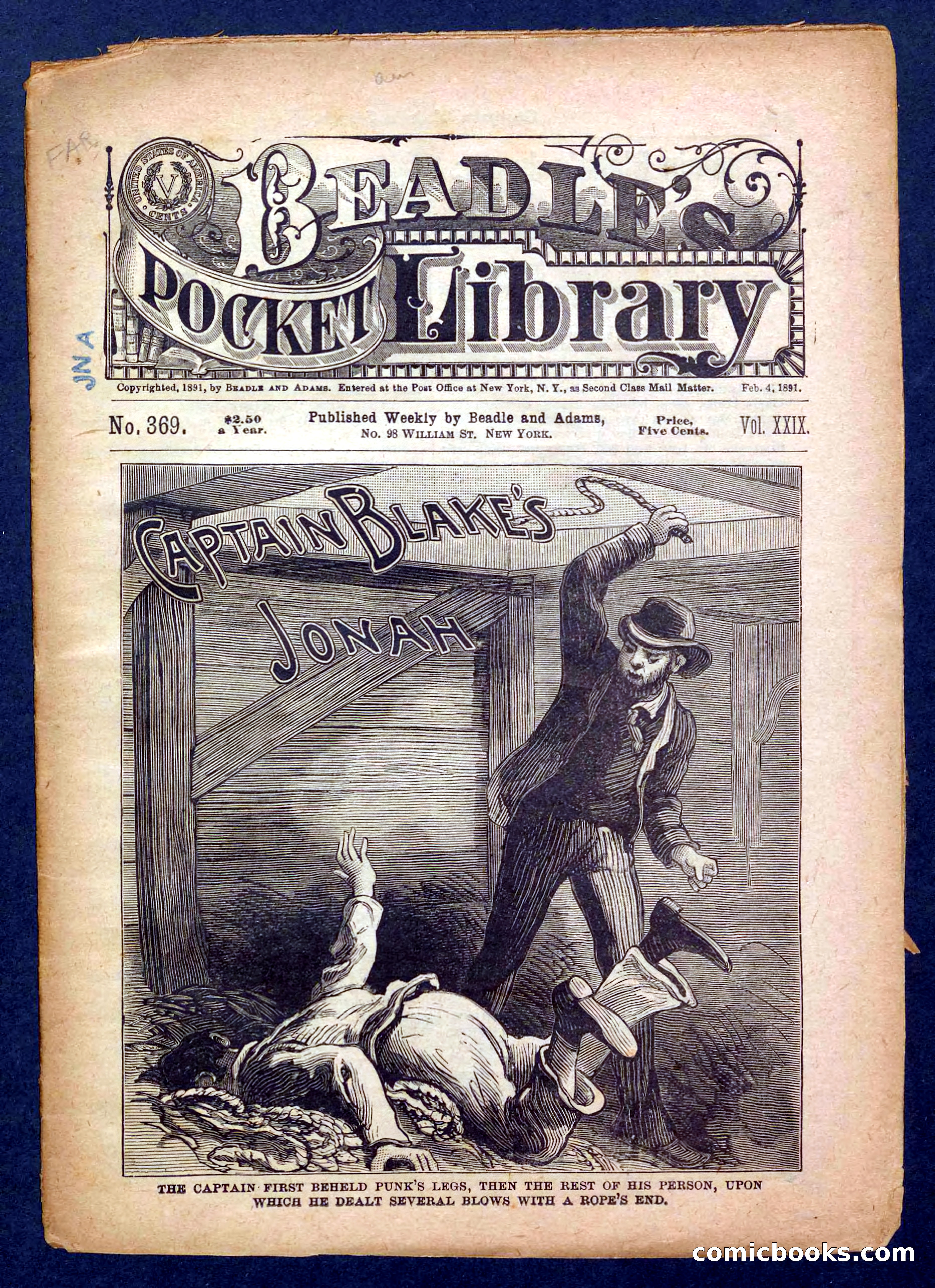 Beadle's Pocket Library No. 369: Captain Blake's Jonah