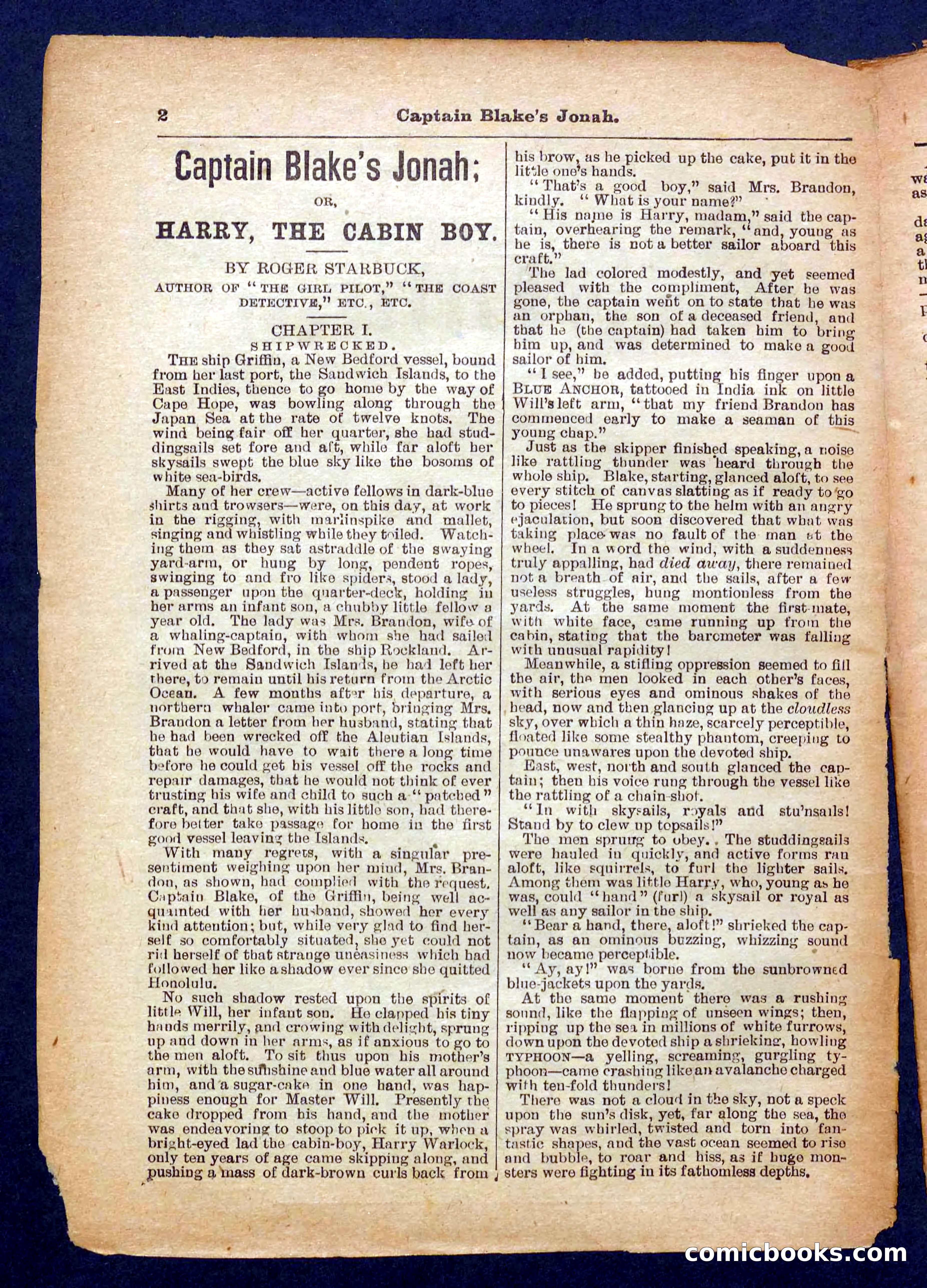 Beadle's Pocket Library No. 369: Captain Blake's Jonah — page 2 of 32