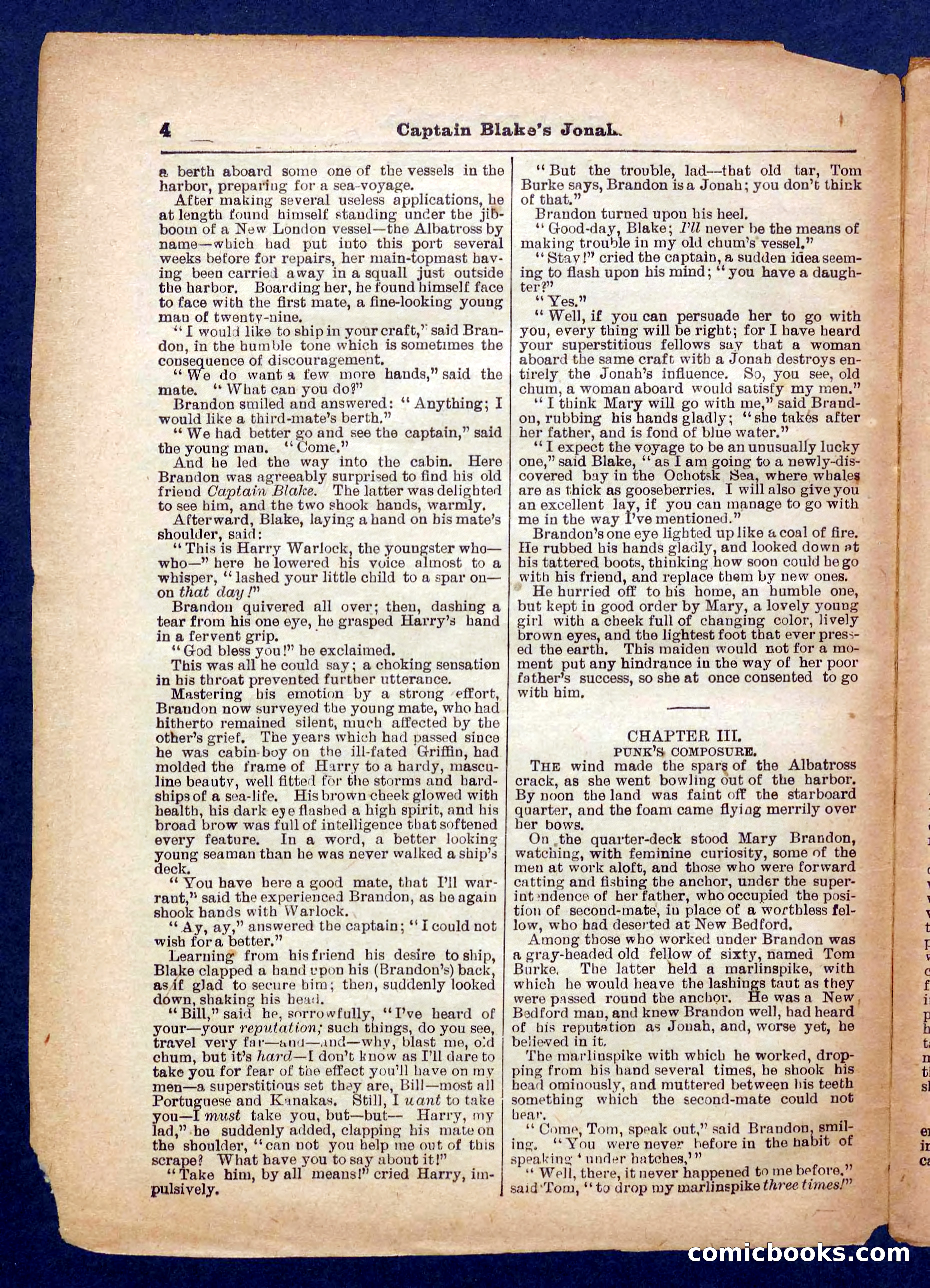 Beadle's Pocket Library No. 369: Captain Blake's Jonah — page 4 of 32