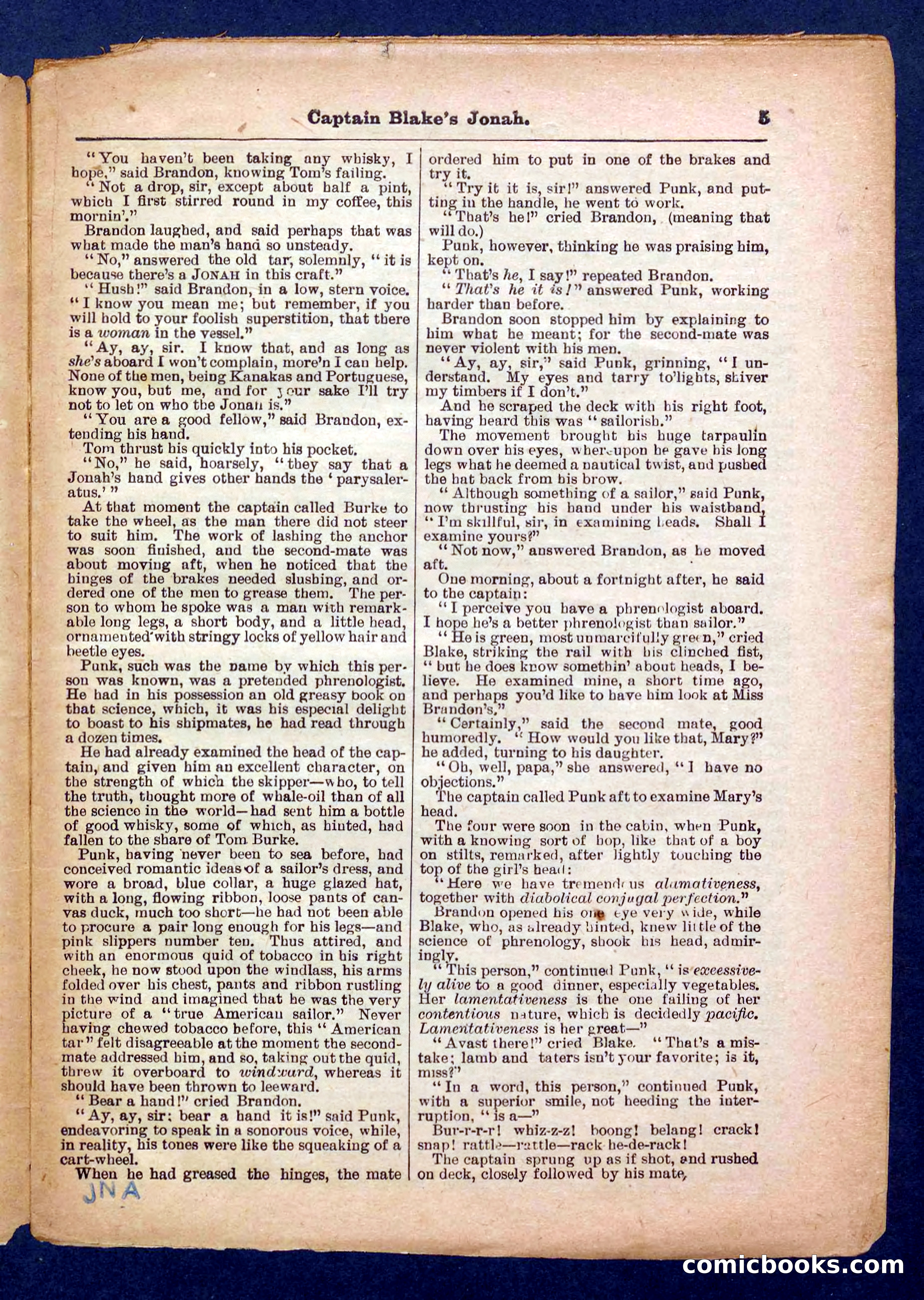 Beadle's Pocket Library No. 369: Captain Blake's Jonah — page 5 of 32