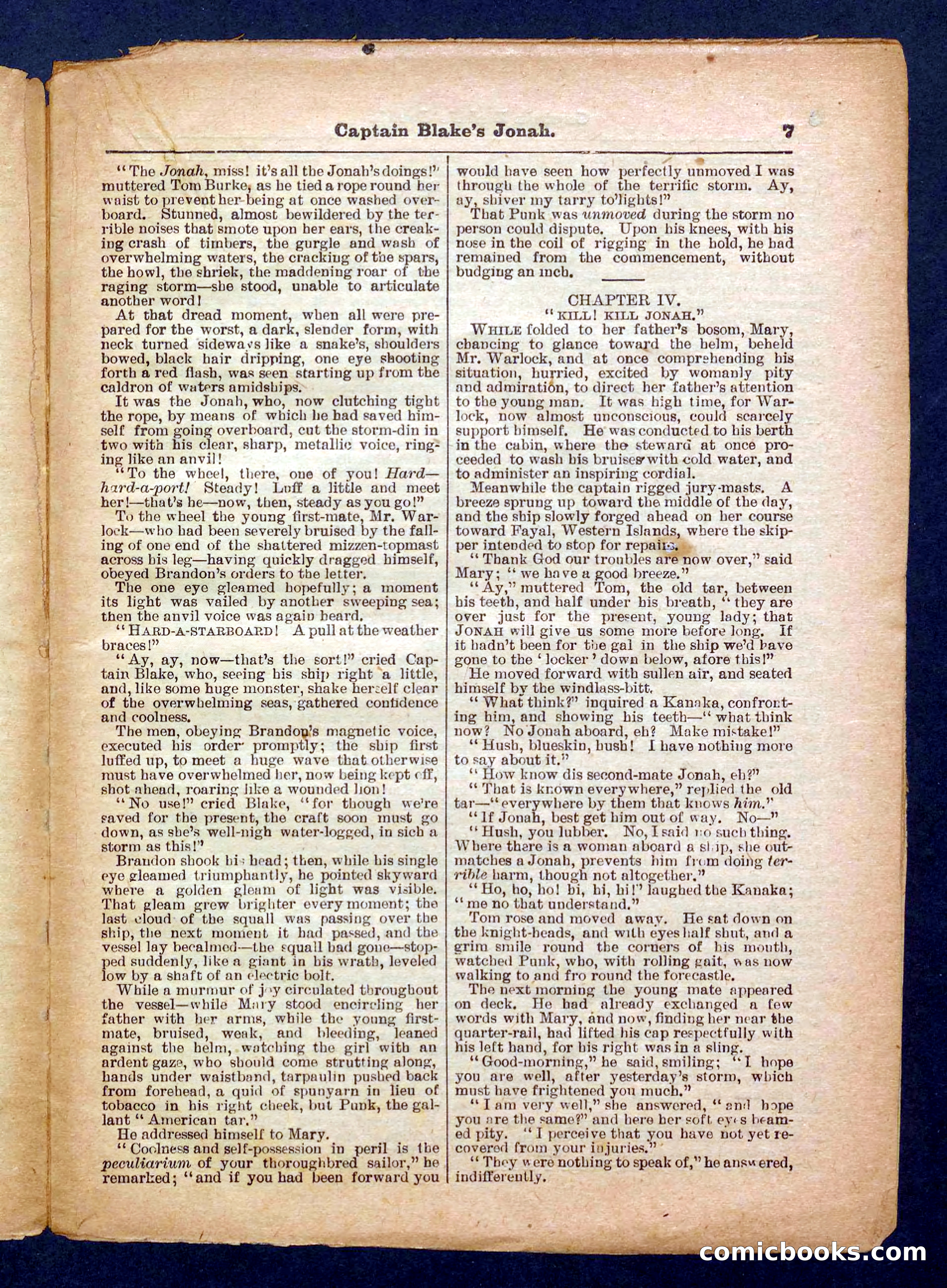 Beadle's Pocket Library No. 369: Captain Blake's Jonah — page 7 of 32