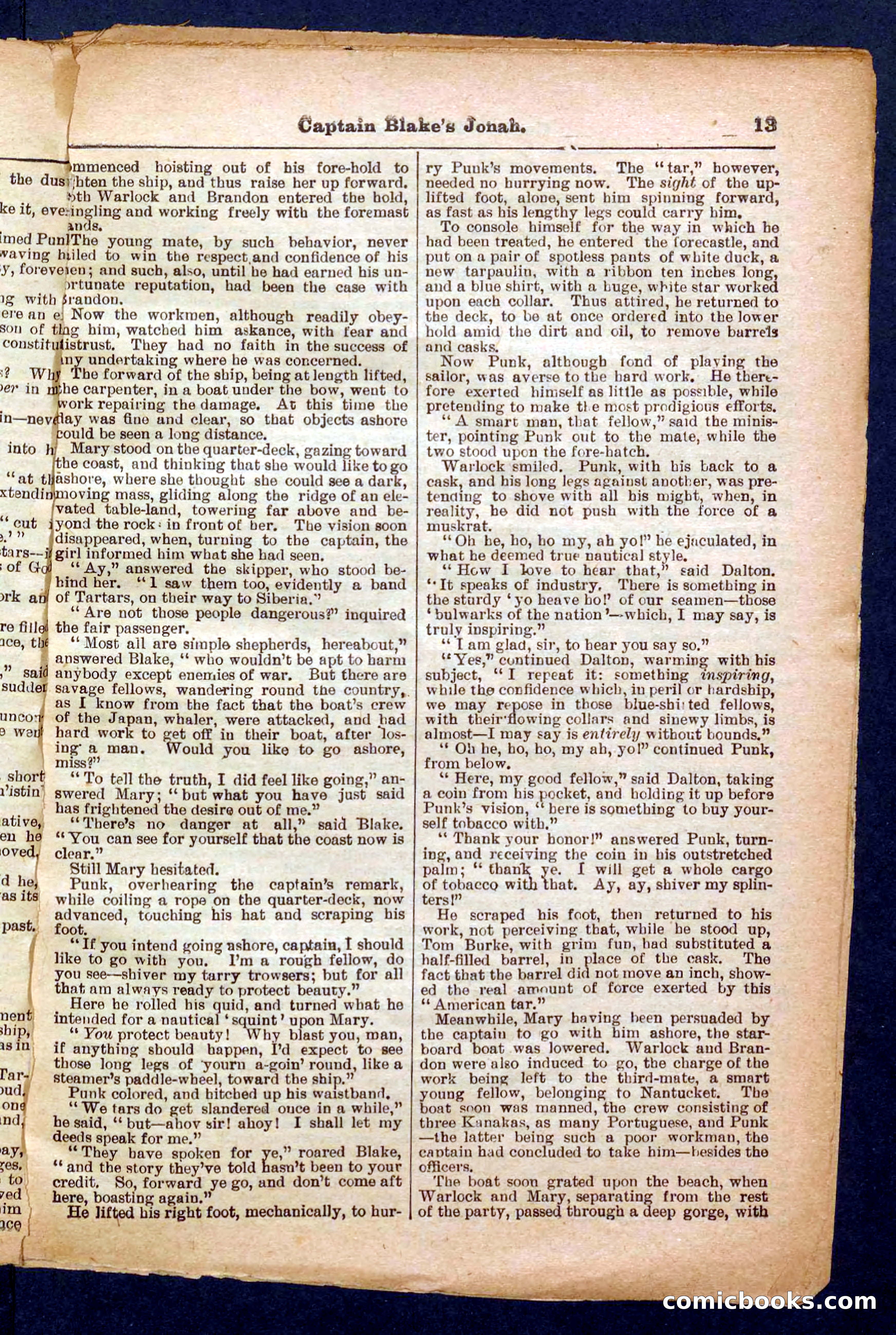 Beadle's Pocket Library No. 369: Captain Blake's Jonah — page 13 of 32