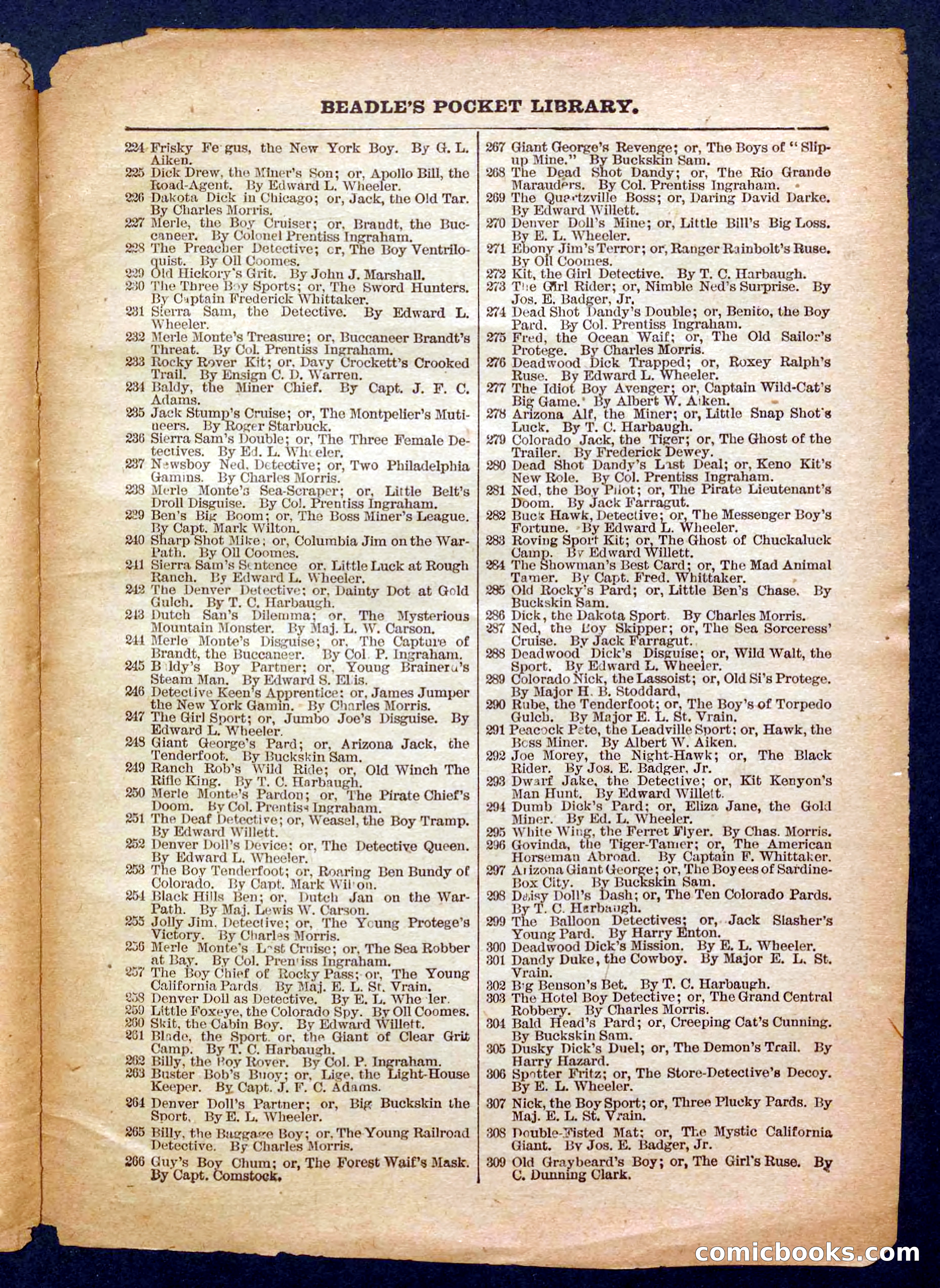 Beadle's Pocket Library No. 369: Captain Blake's Jonah — page 31 of 32