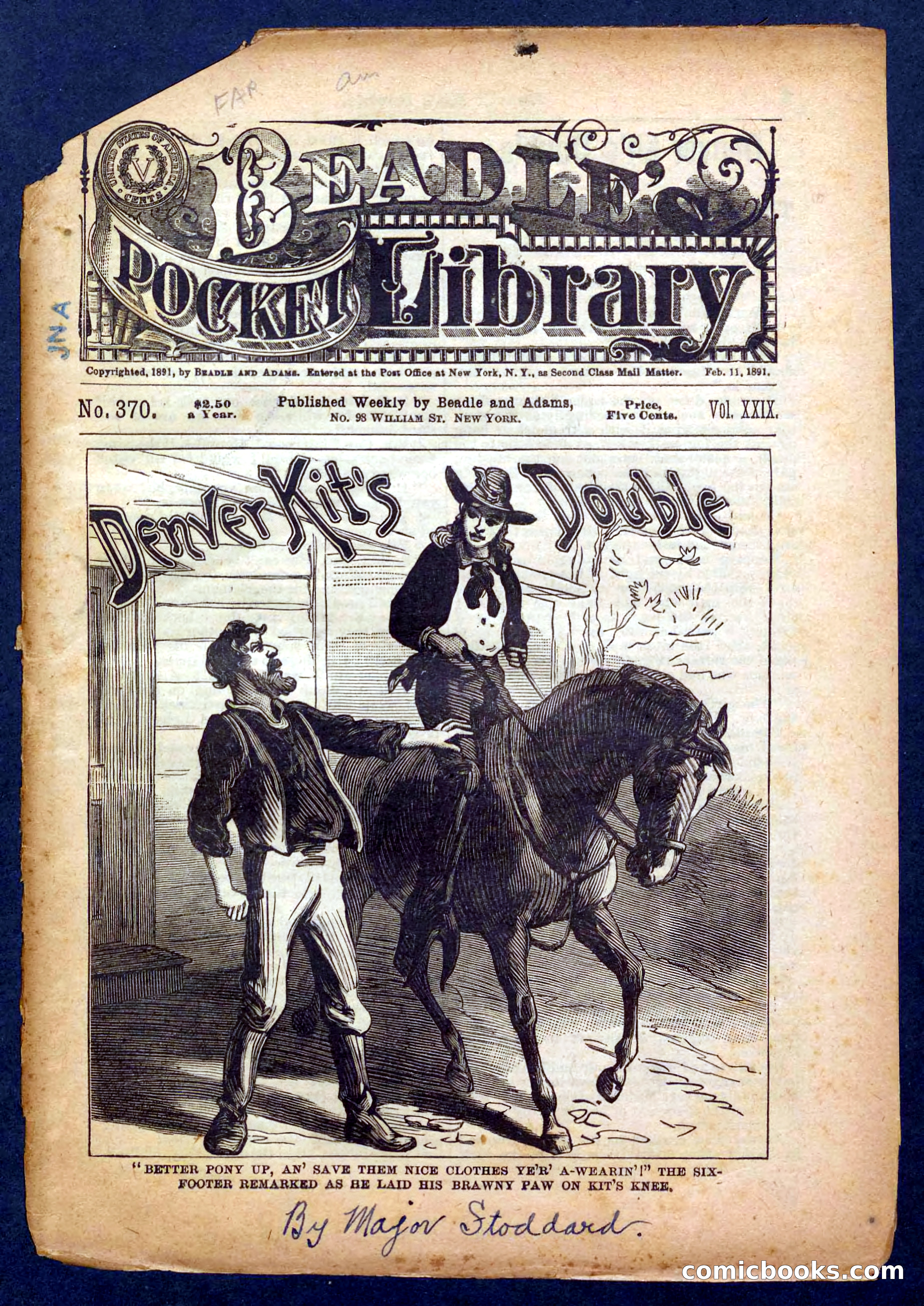 Beadle's Pocket Library No. 370