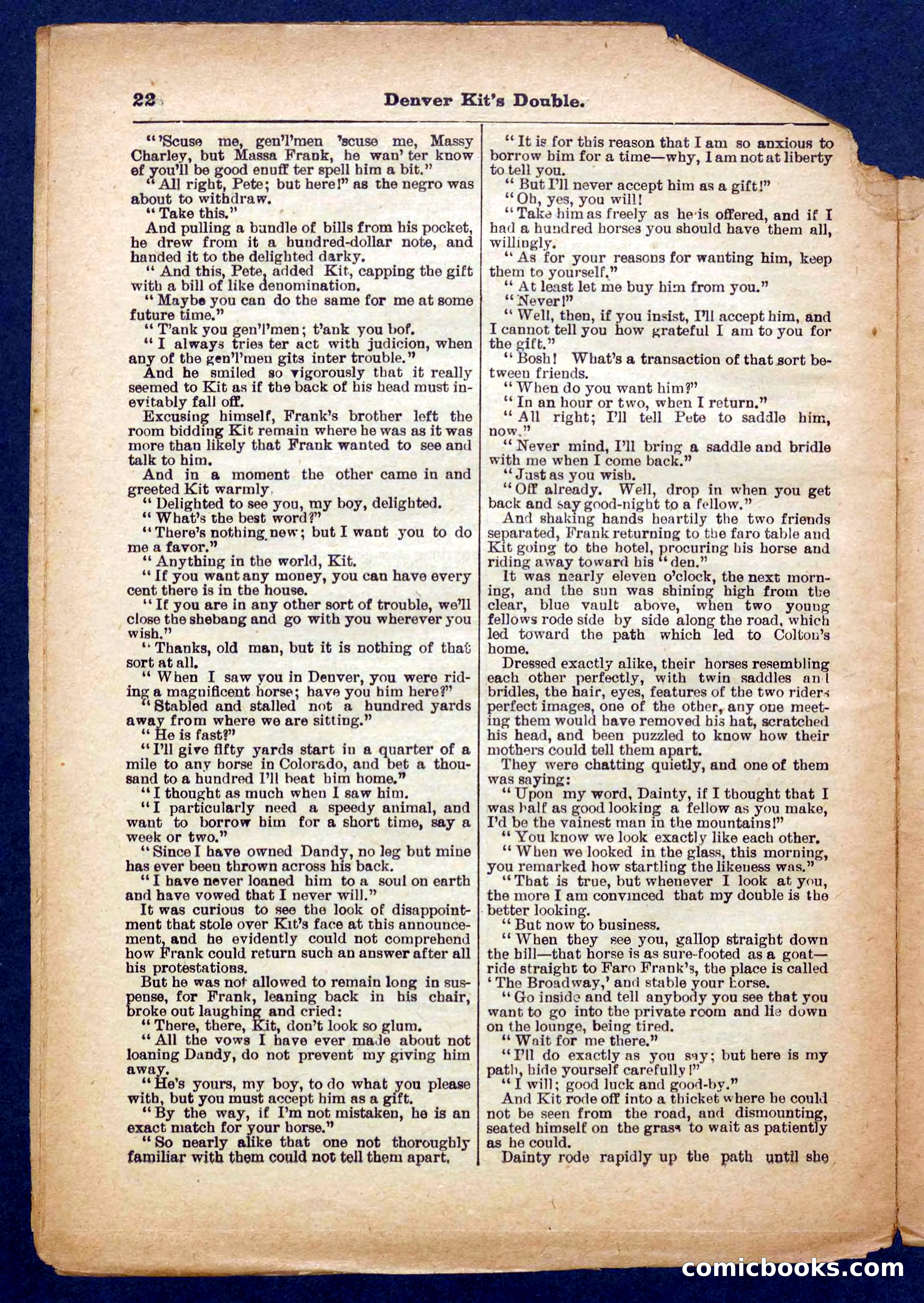 Beadle's Pocket Library No. 370 — page 22 of 32