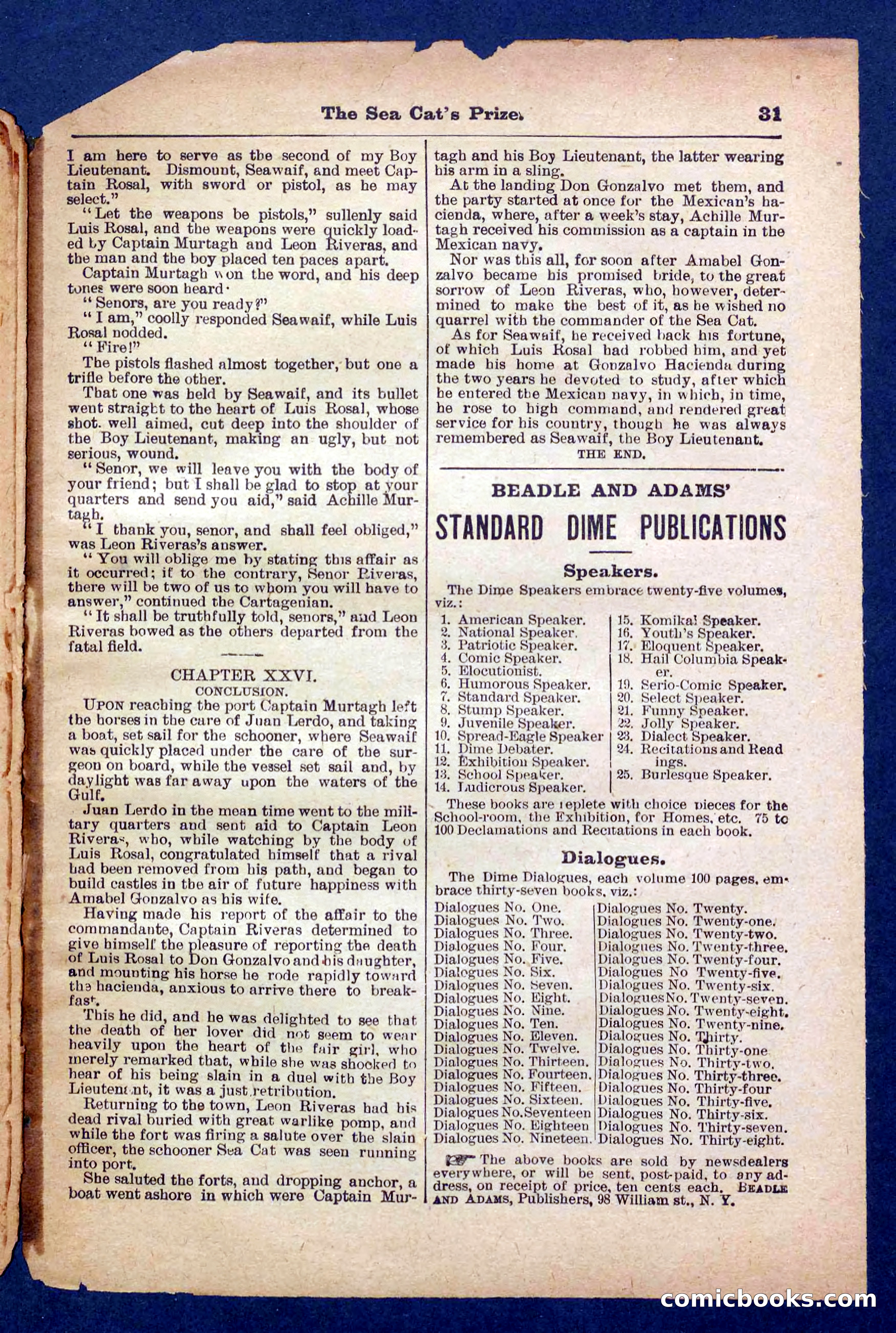 Beadle's Pocket Library No. 372 — page 31 of 32
