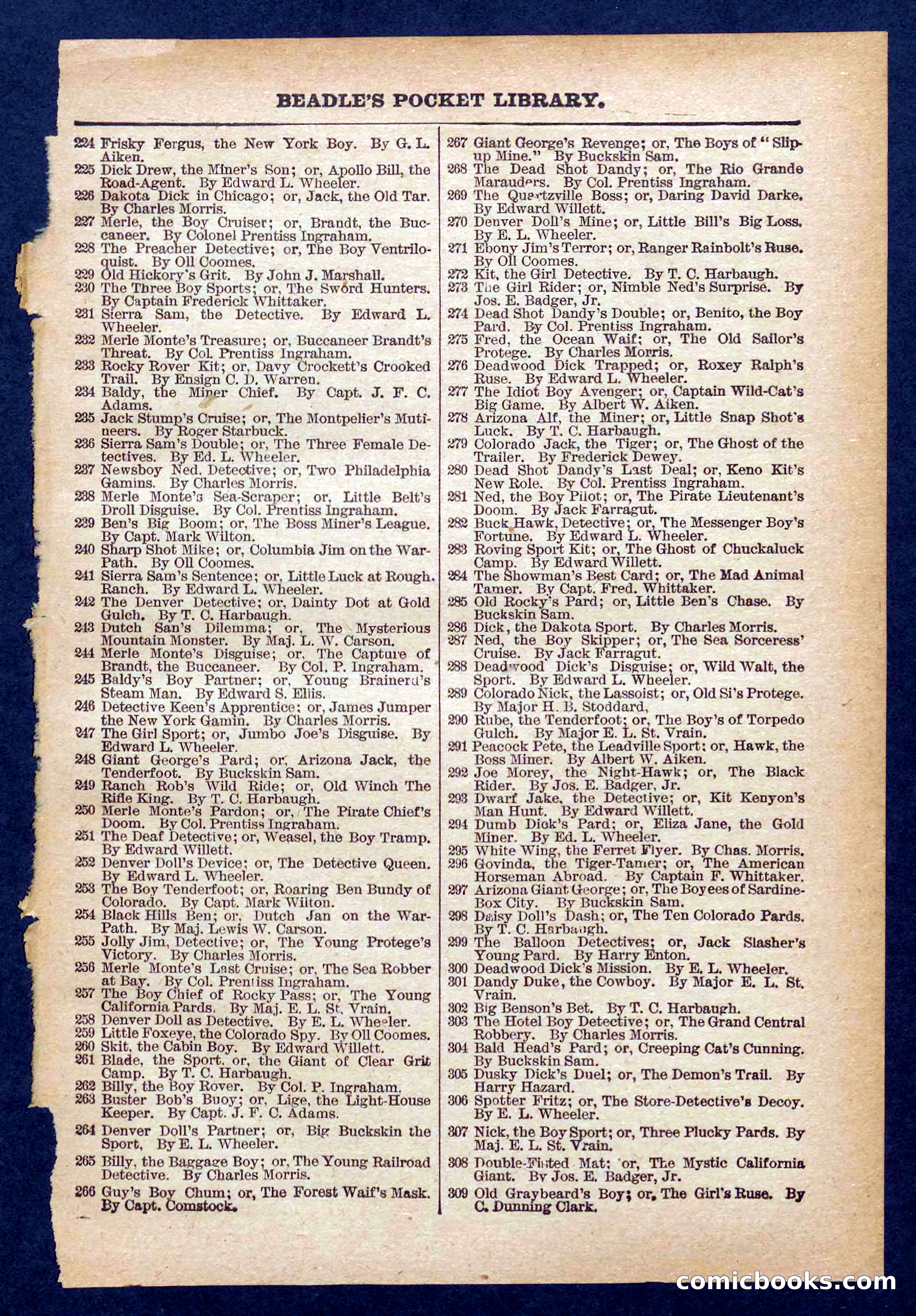 Beadle's Pocket Library No. 378 — page 31 of 32