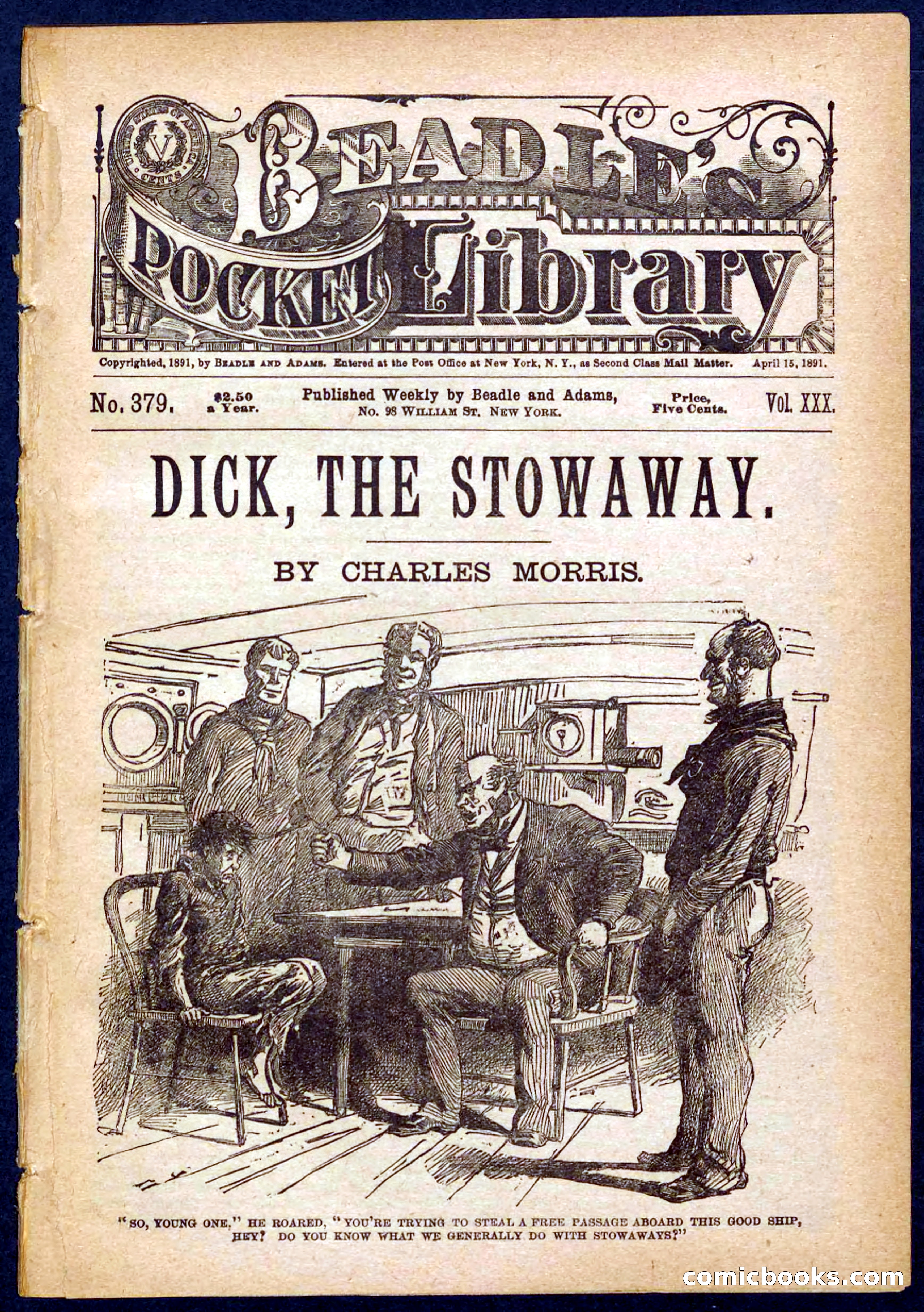 Beadle's Pocket Library No. 379: Dick, the Stowaway