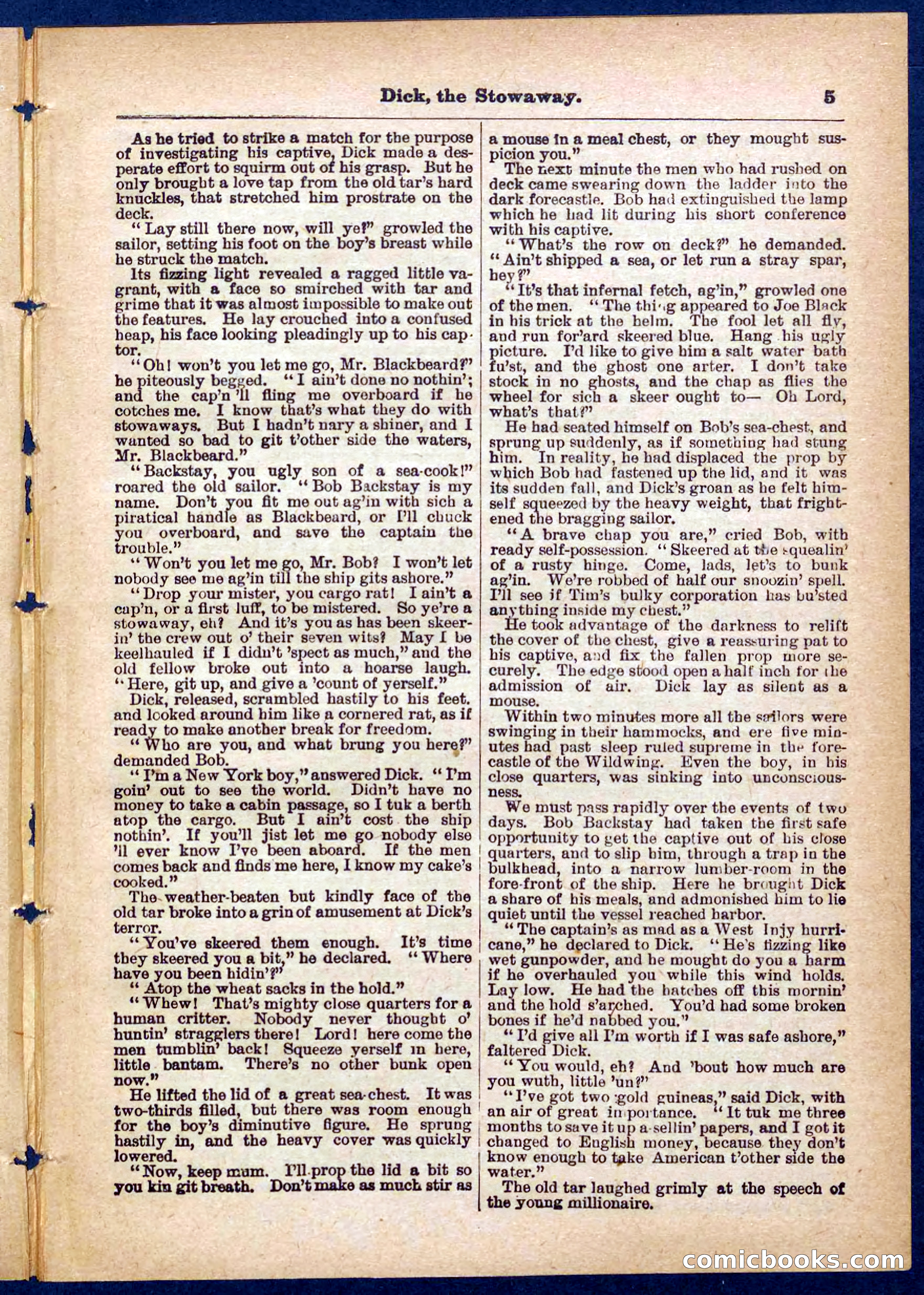Beadle's Pocket Library No. 379: Dick, the Stowaway — page 5 of 32