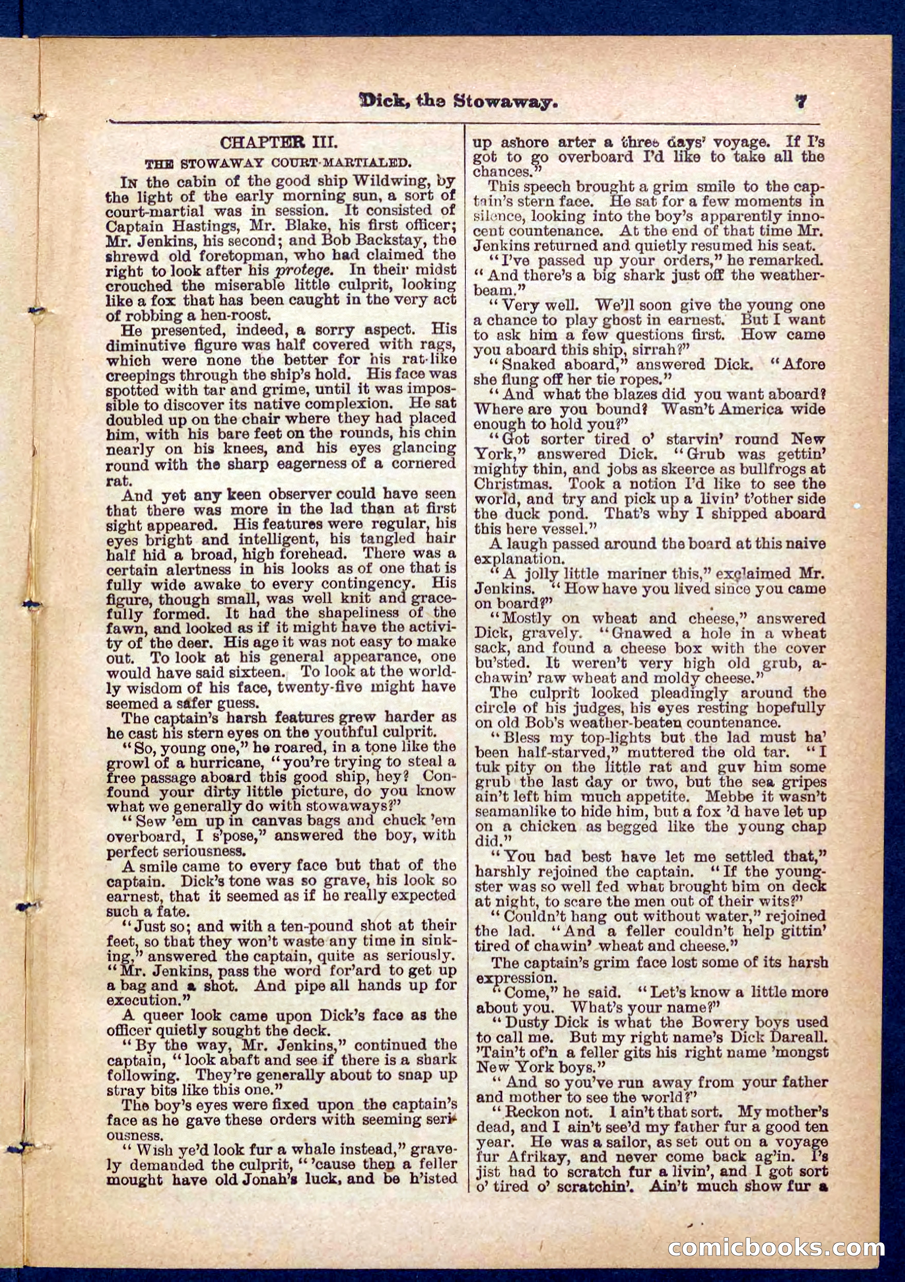 Beadle's Pocket Library No. 379: Dick, the Stowaway — page 7 of 32