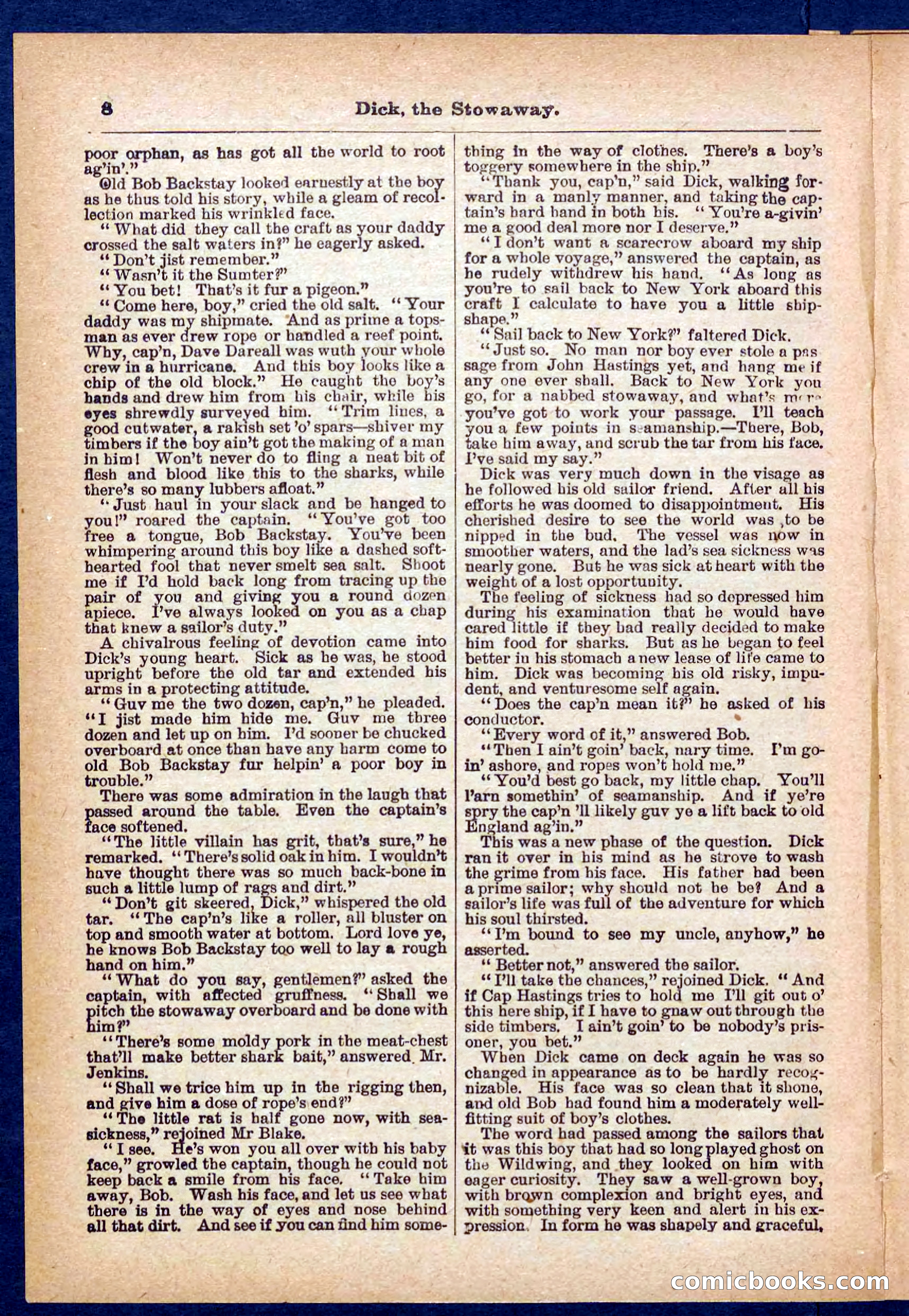 Beadle's Pocket Library No. 379: Dick, the Stowaway — page 8 of 32