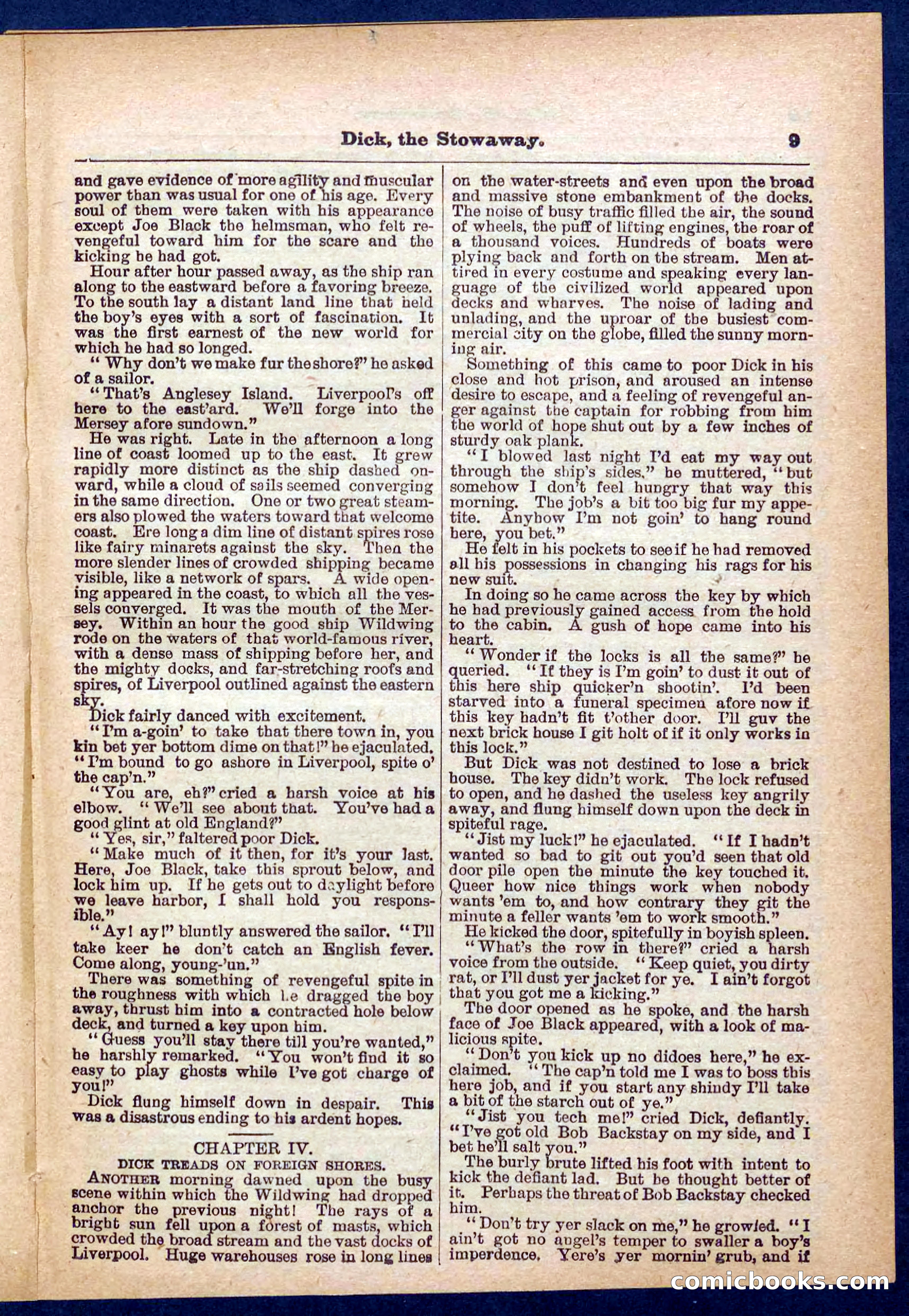 Beadle's Pocket Library No. 379: Dick, the Stowaway — page 9 of 32