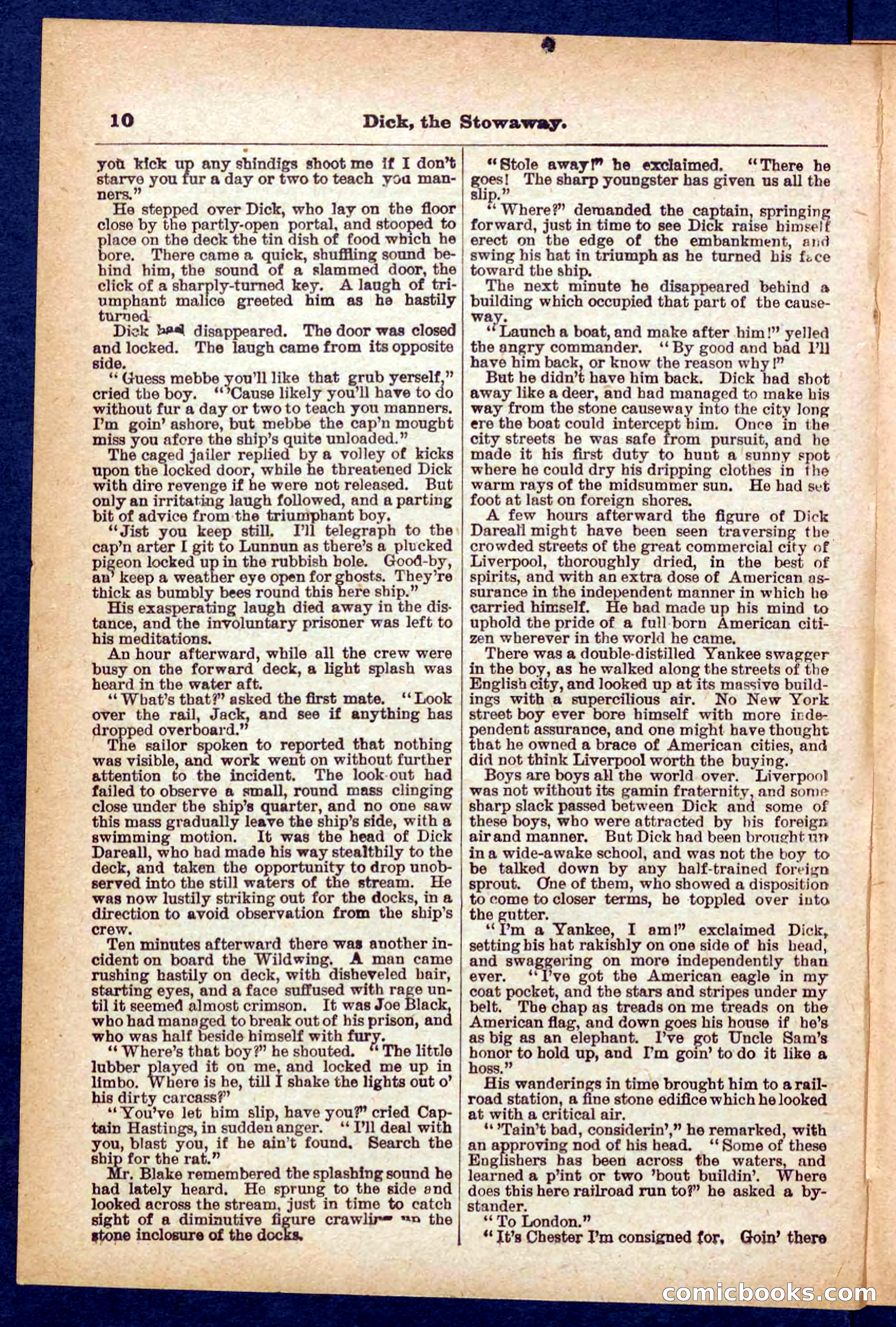 Beadle's Pocket Library No. 379: Dick, the Stowaway — page 10 of 32