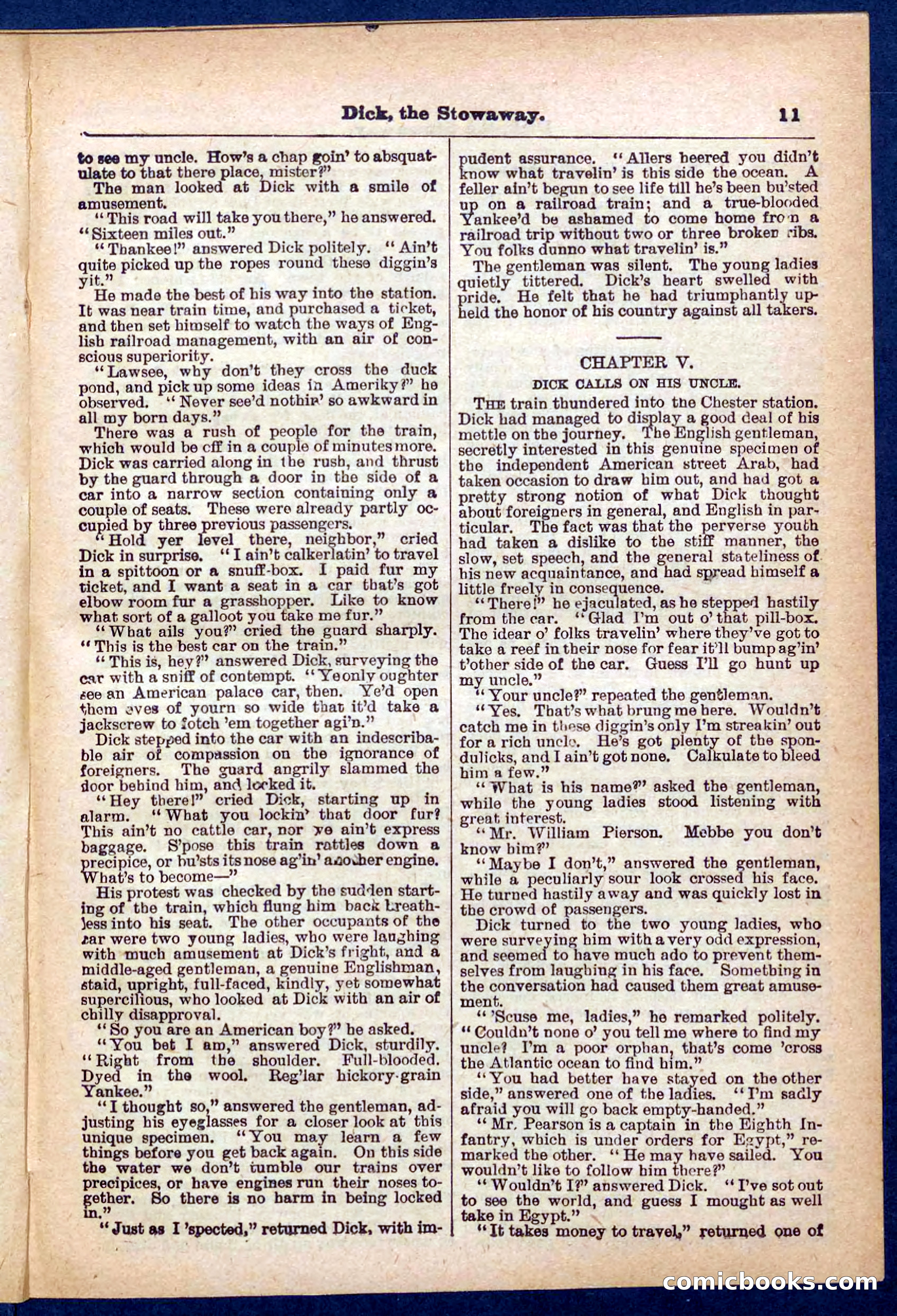 Beadle's Pocket Library No. 379: Dick, the Stowaway — page 11 of 32
